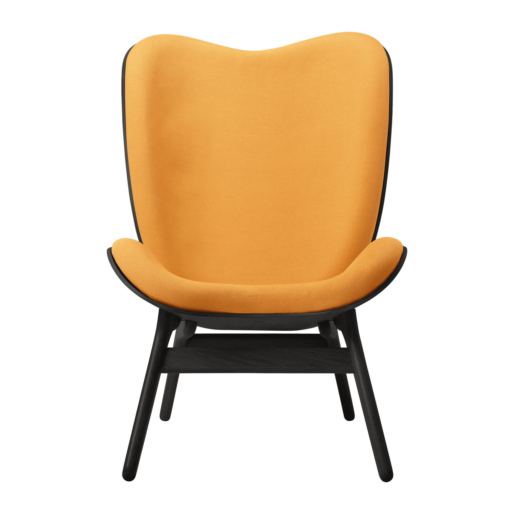 Fotel CONVERSATION PIECE TALL bursztynowy z czarną podstawą UMAGE Eye on Design