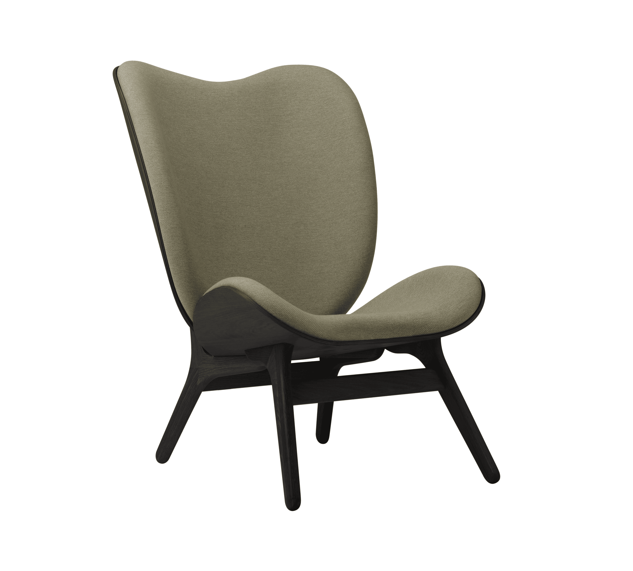 Fotel CONVERSATION PIECE TALL szałwiowy z czarną podstawą UMAGE Eye on Design