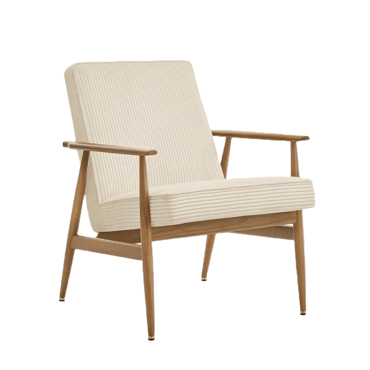 Fotel FOX beżowy w tkaninie Cord Creme 366 concept Eye on Design