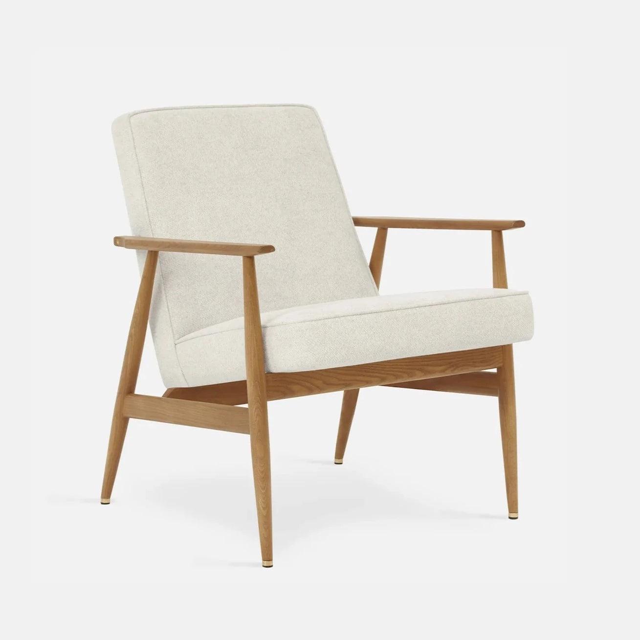 Fotel FOX biały w tkaninie Marble White 366 concept Eye on Design