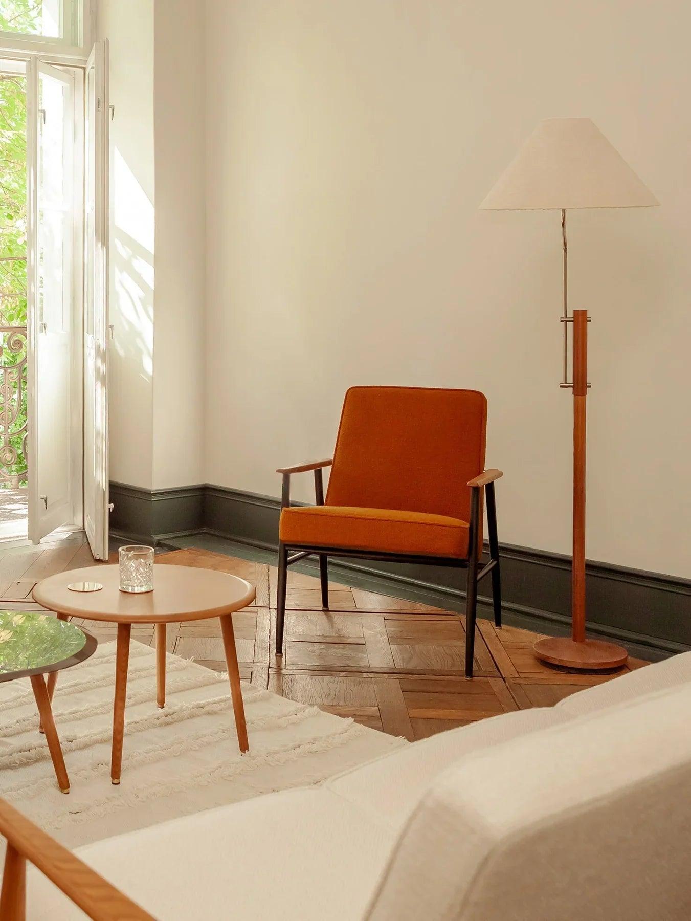 Fotel FOX METAL czerwony w tkaninie Boucle Sierra 366 concept Eye on Design