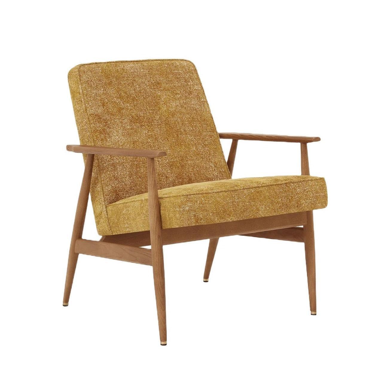 Fotel FOX żółty w tkaninie Marble Mustard 366 concept Eye on Design