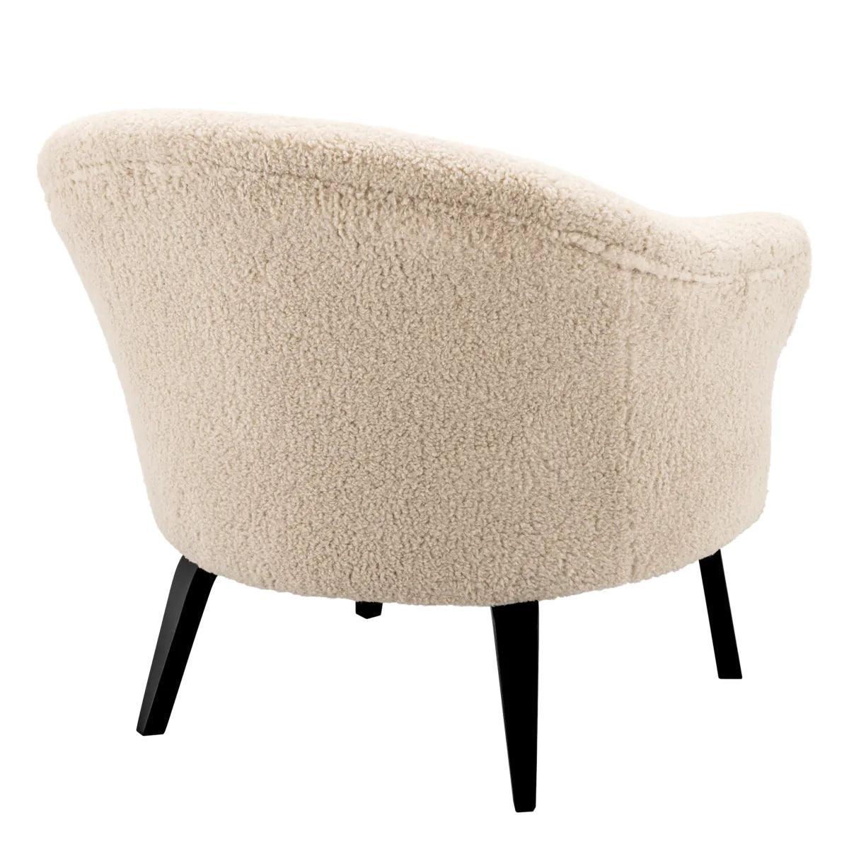 Fotel futrzany MORETTI kremowy Eichholtz Eye on Design