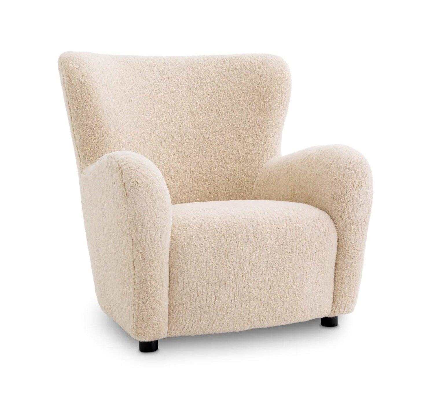 Fotel futrzany SVANTE BIG kremowy Eichholtz Eye on Design