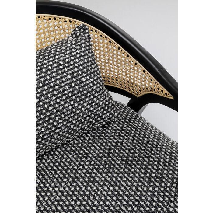 Fotel HORIZON czarny z rattanem - Eye on Design