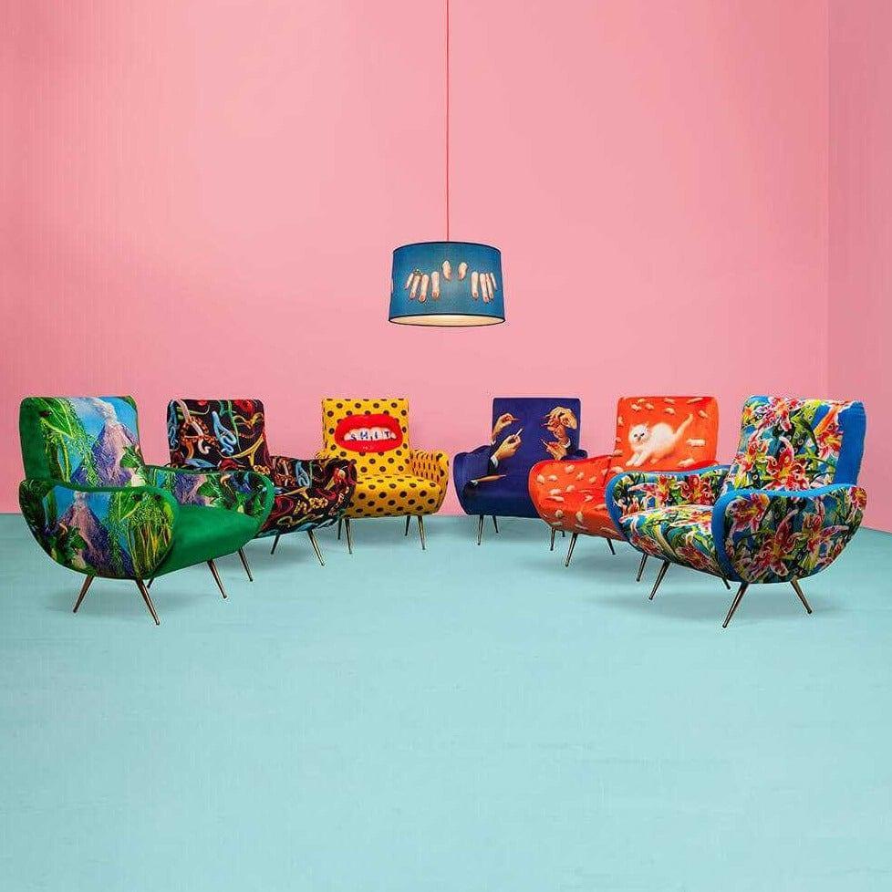 Fotel KITTEN pomarańczowy Seletti Eye on Design