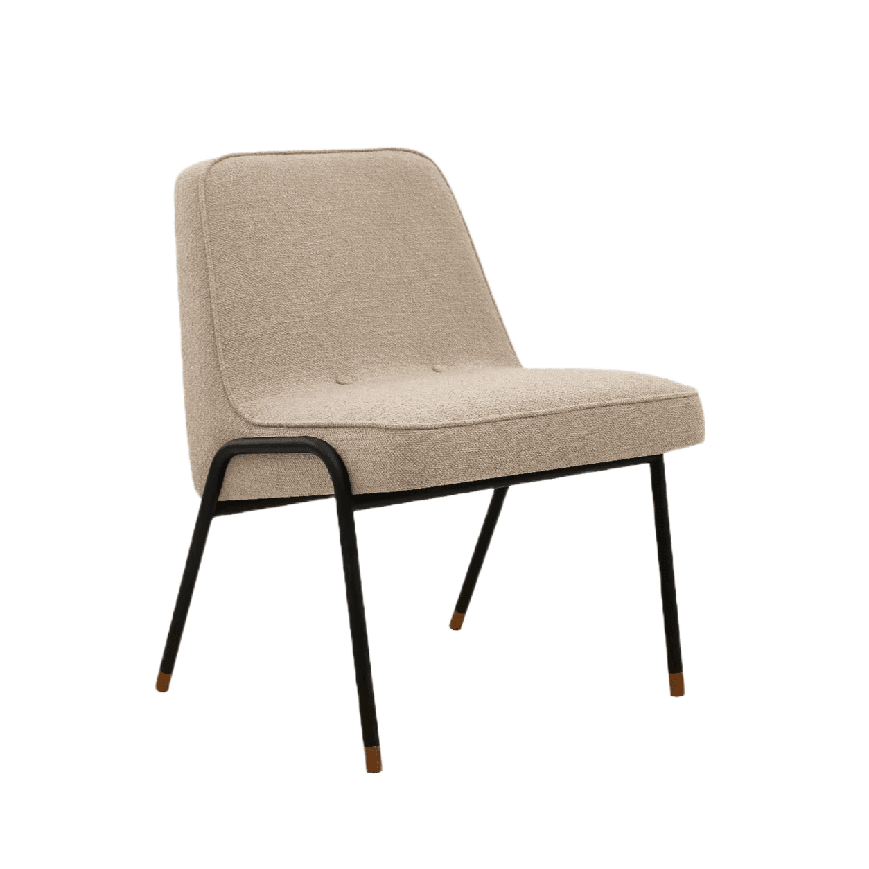 Fotel klubowy 366 METAL beżowy w tkaninie Boucle Creme 366 concept Eye on Design