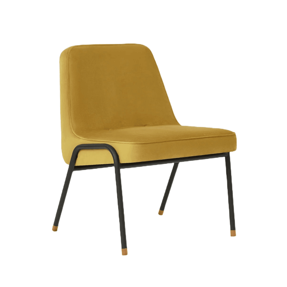 Fotel klubowy 366 METAL żółty w tkaninie Shine Velvet Mustard 366 concept Eye on Design