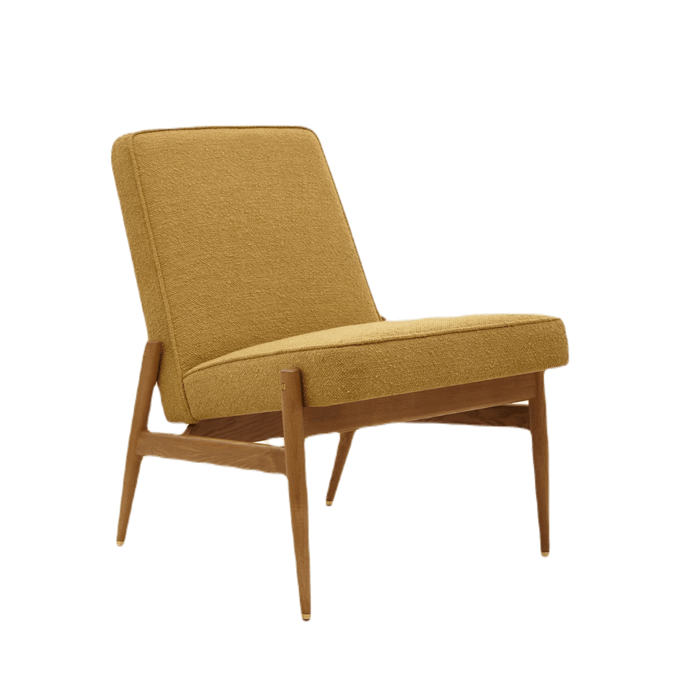 Fotel klubowy FOX żółty w tkaninie Boucle Mustard 366 concept Eye on Design