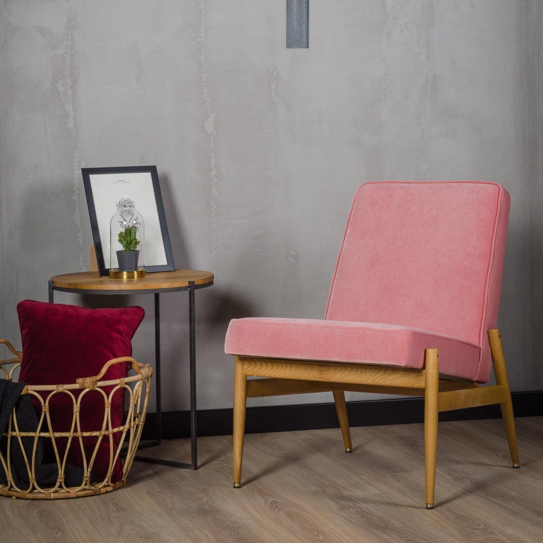 Fotel klubowy FOX żółty w tkaninie Boucle Mustard 366 concept Eye on Design