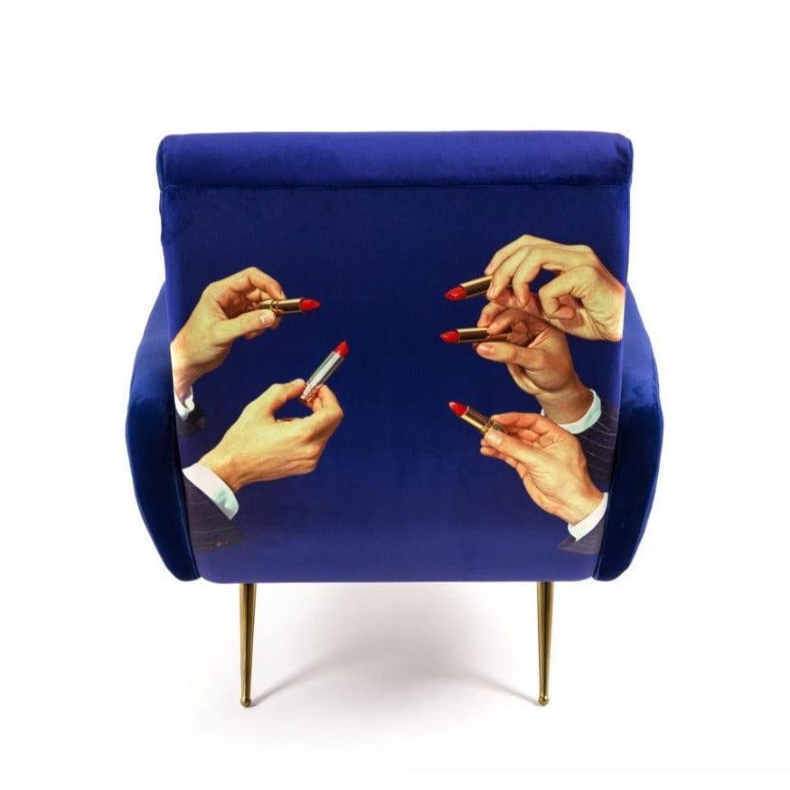 Fotel LIPSTICKS niebieski Seletti Eye on Design