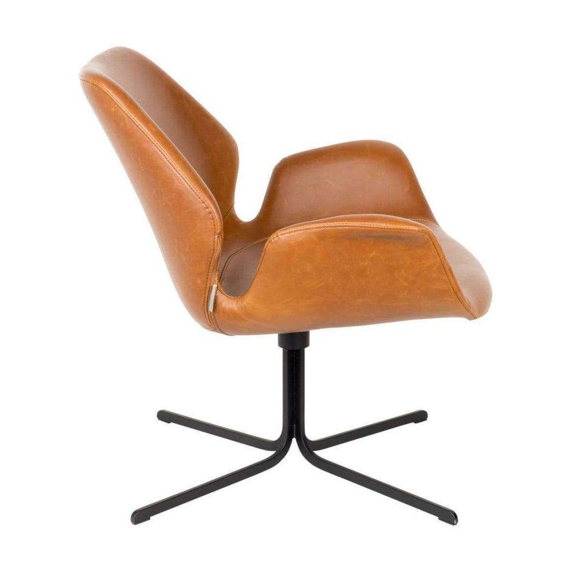 Fotel lounge NIKKI brązowy Zuiver Eye on Design