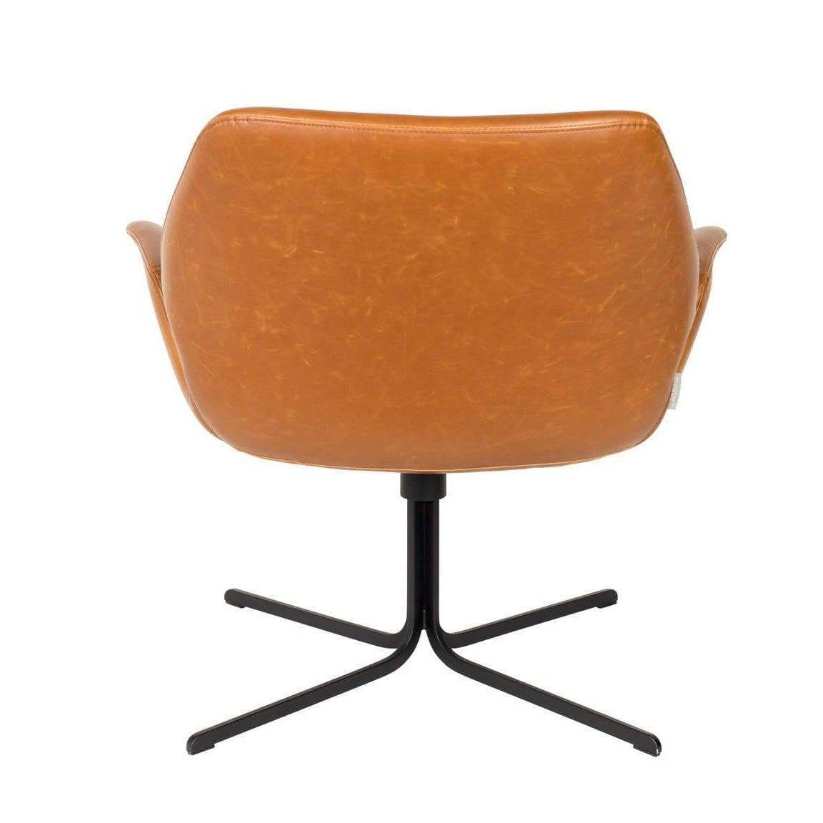 Fotel lounge NIKKI brązowy Zuiver Eye on Design