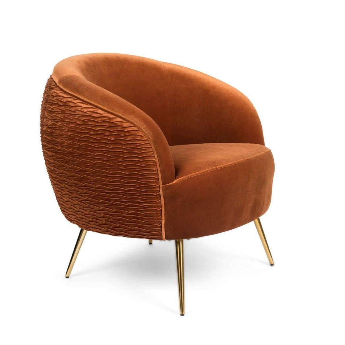 Fotel lounge SO CURVEY miedziany Bold Monkey Eye on Design