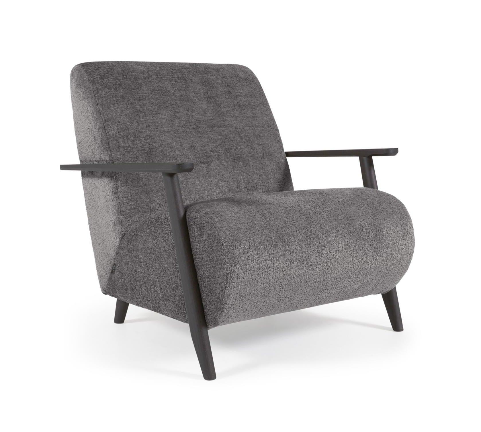 Fotel MEGHAN szary szenil z wenge podstawą La Forma Eye on Design