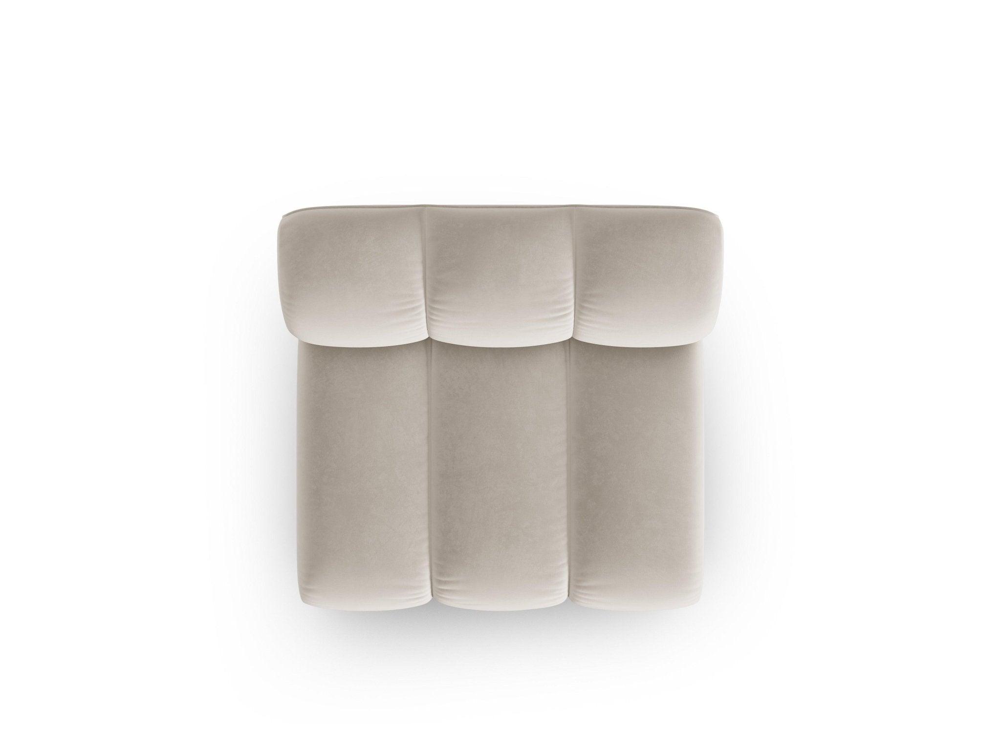 Fotel / moduł aksamitny SKYLER beżowy Interieurs 86 Eye on Design