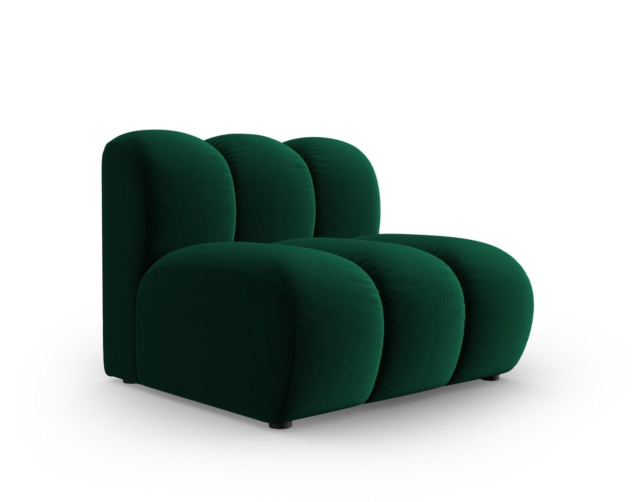 Fotel / moduł aksamitny SKYLER butelkowy zielony Interieurs 86 Eye on Design