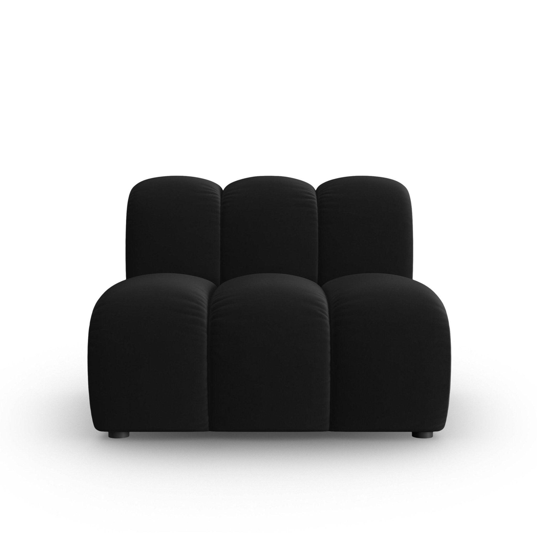 Fotel / moduł aksamitny SKYLER czarny Interieurs 86 Eye on Design