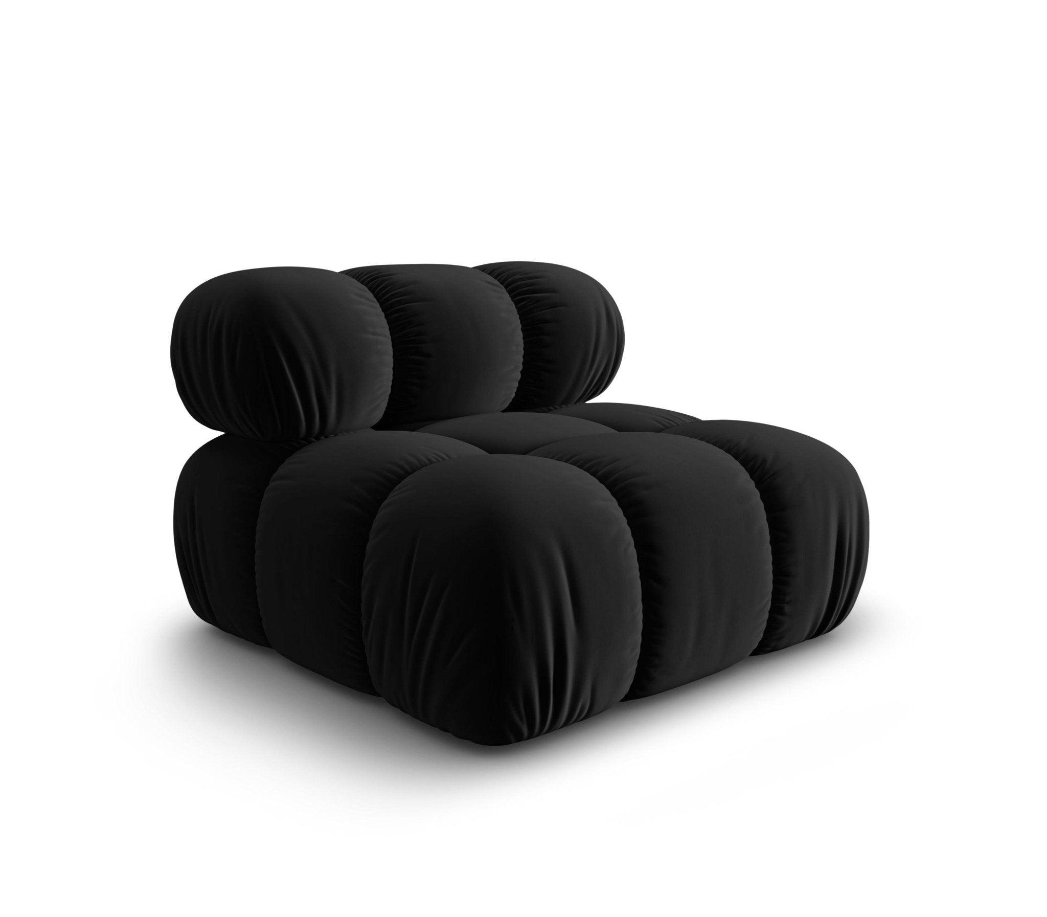 Fotel / moduł aksamitny TROPEA czarny Milo Casa Eye on Design