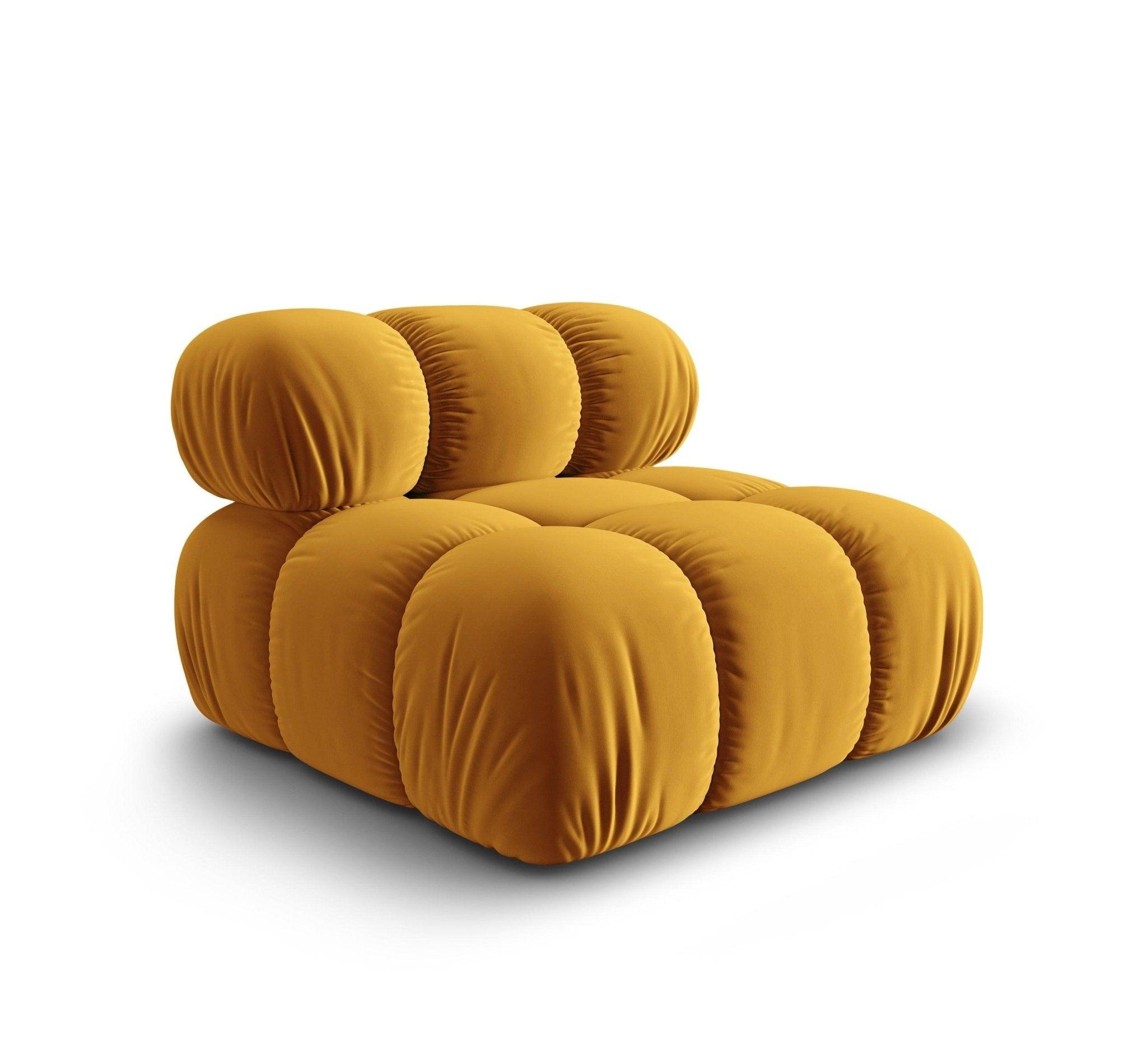 Fotel / moduł aksamitny TROPEA musztardowy Milo Casa Eye on Design