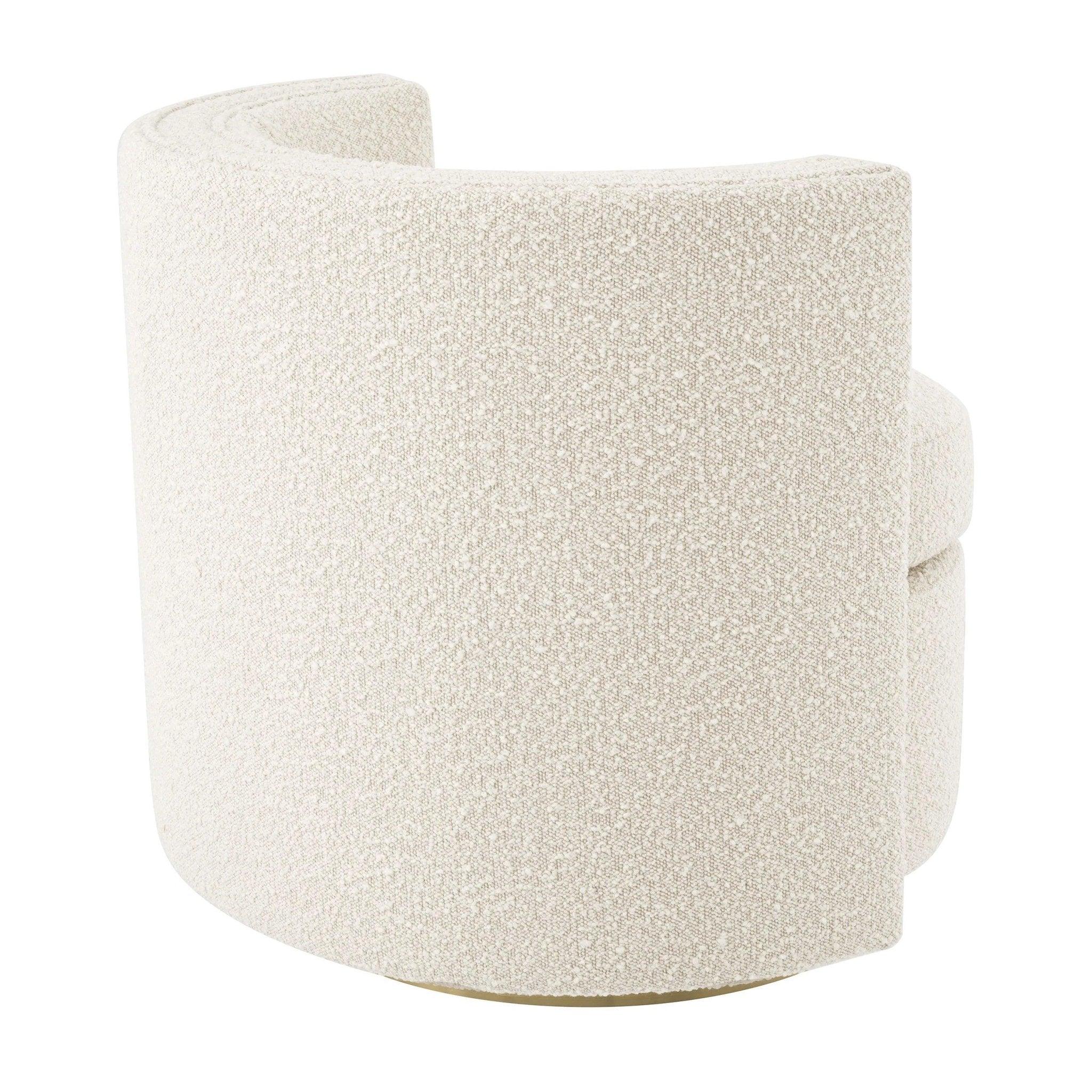 Fotel obrotowy AMANDA kremowy boucle Eichholtz Eye on Design
