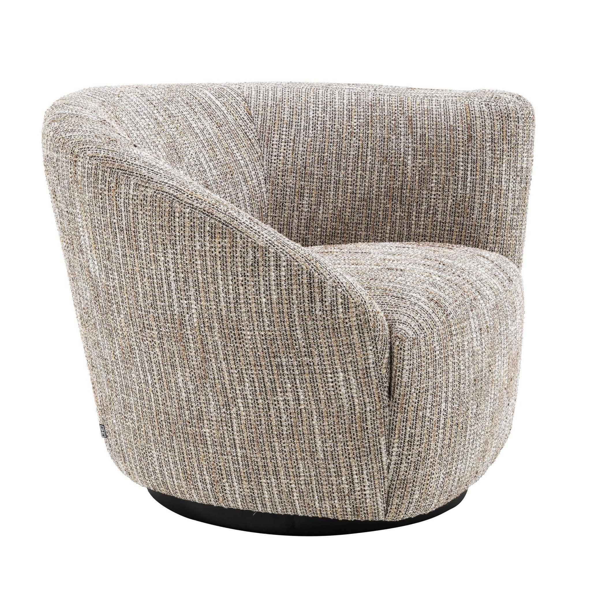 Fotel obrotowy COLIN beżowy melanż Eichholtz Eye on Design