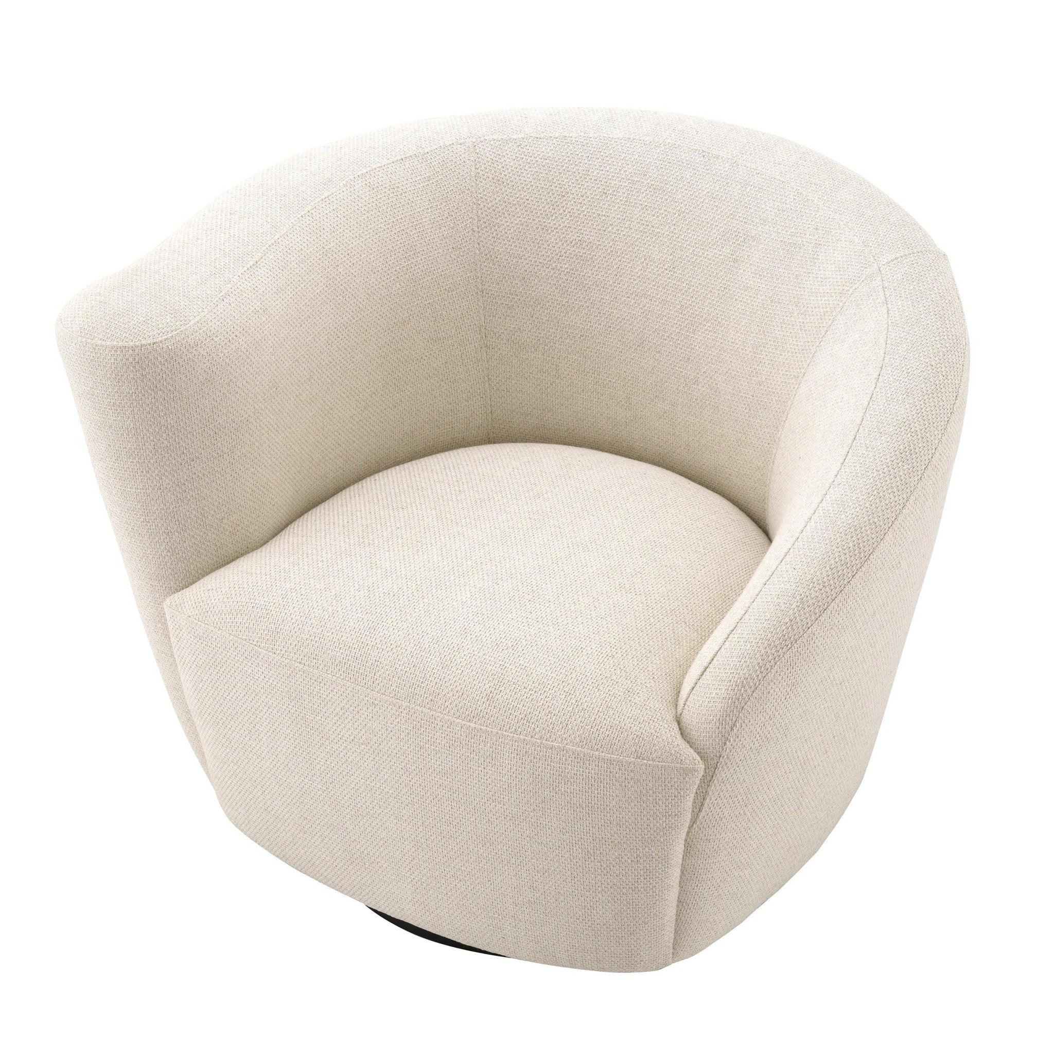 Fotel obrotowy COLIN kremowy Eichholtz Eye on Design