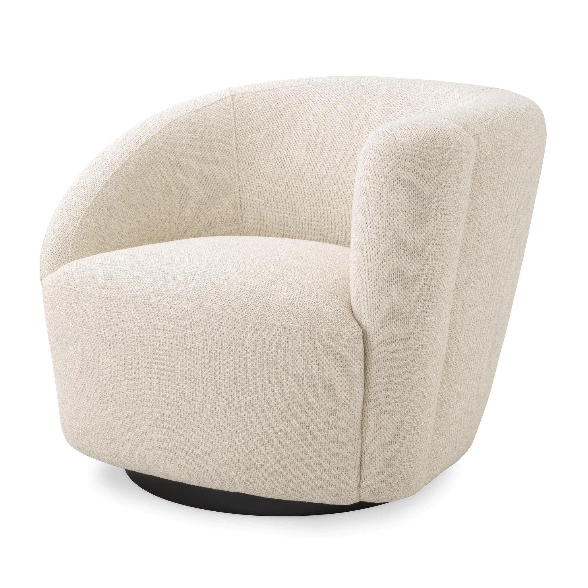 Fotel obrotowy COLIN kremowy Eichholtz prawostronny Eye on Design