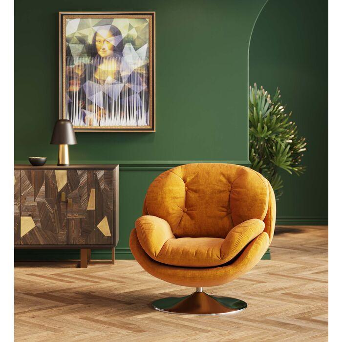 Fotel obrotowy COSY bursztynowy - Eye on Design