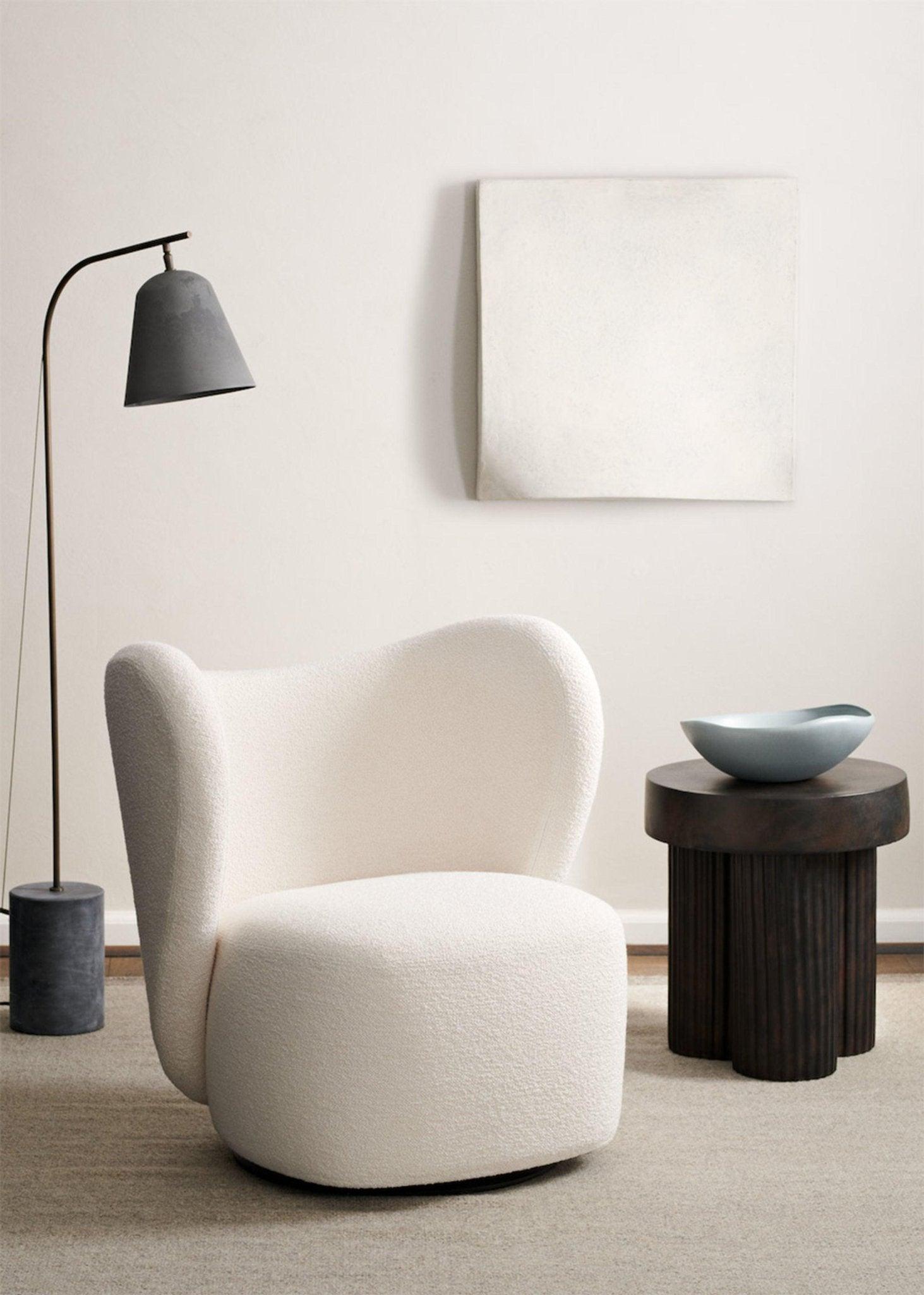 Fotel obrotowy LITTLE BIG boucle biały NORR11 Eye on Design