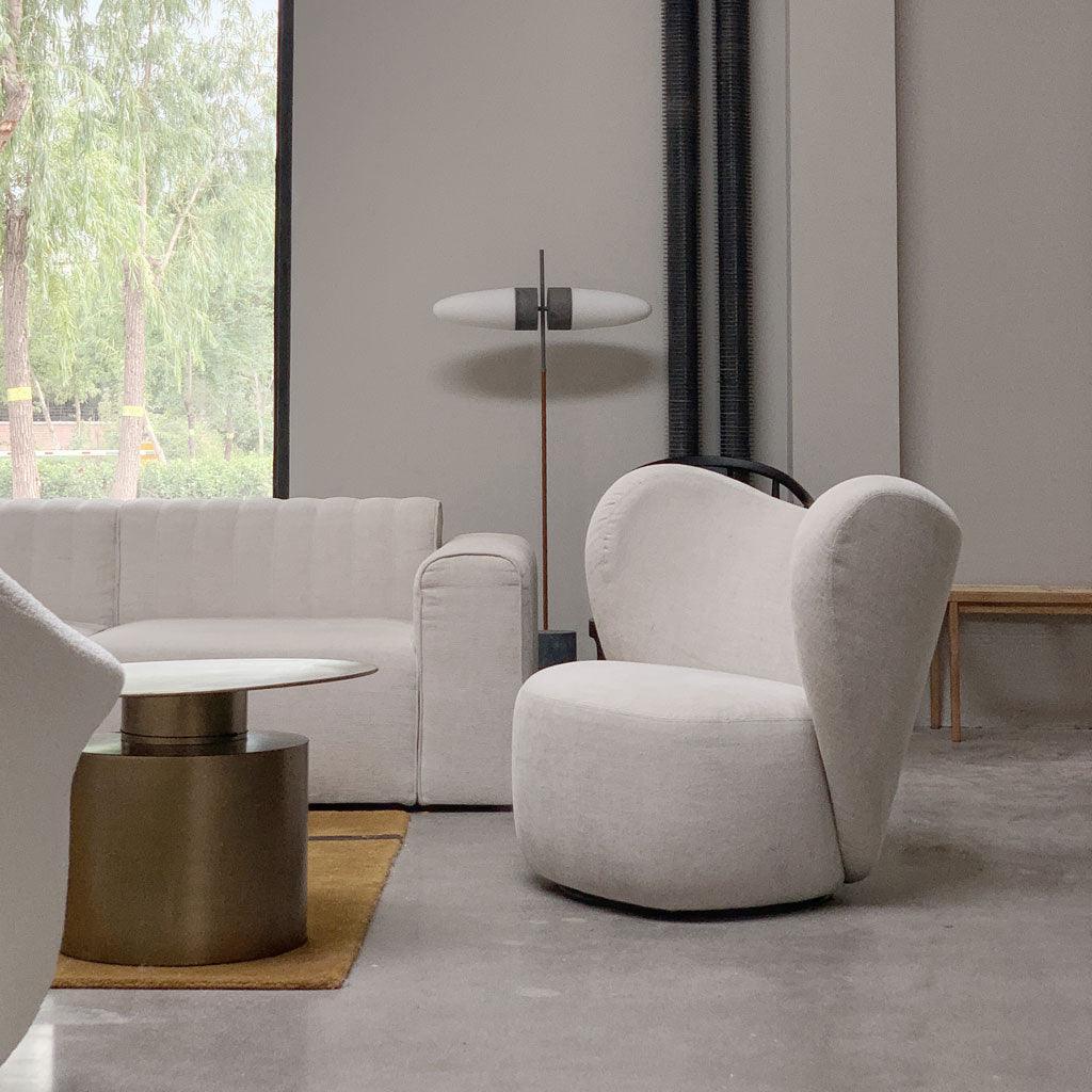 Fotel obrotowy LITTLE BIG boucle biały NORR11 Eye on Design