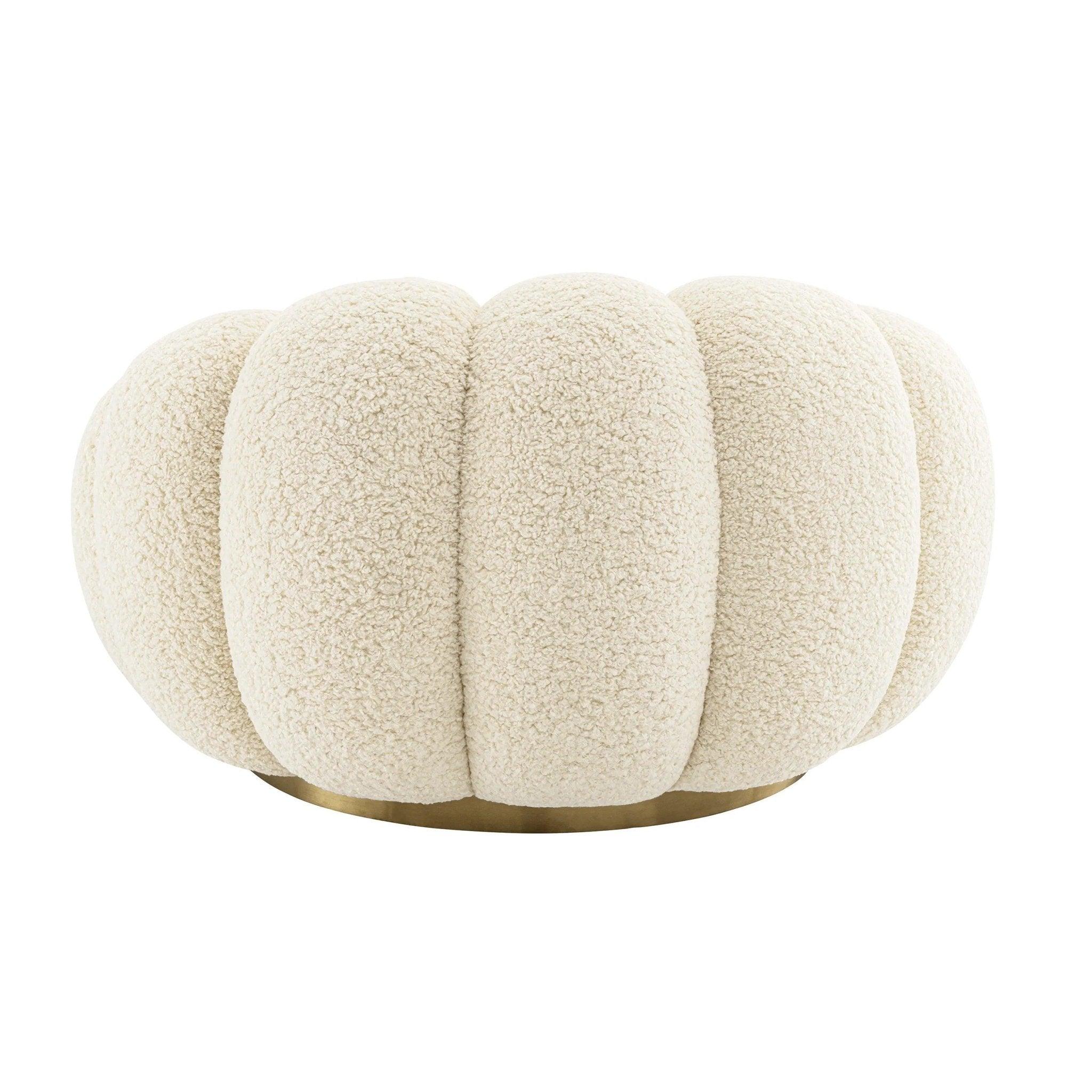 Fotel obrotowy MELLO kremowy Eichholtz Eye on Design