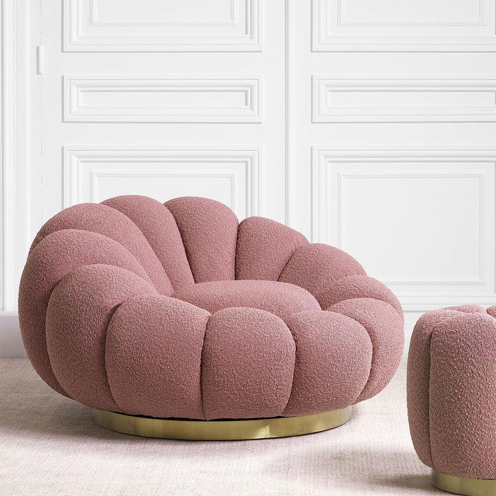 Fotel obrotowy MELLO kremowy Eichholtz Eye on Design