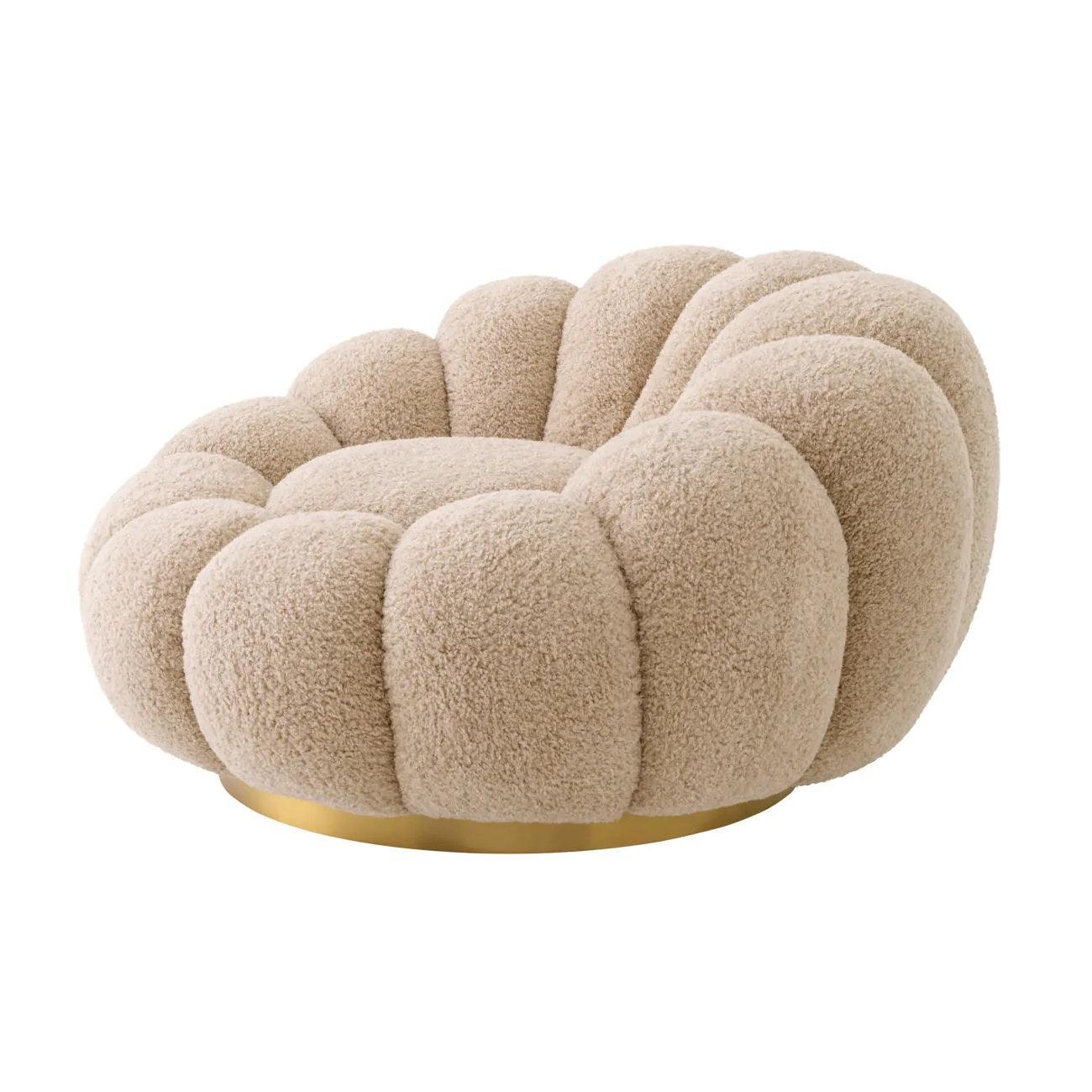 Fotel obrotowy MELLO piaskowy Eichholtz Eye on Design