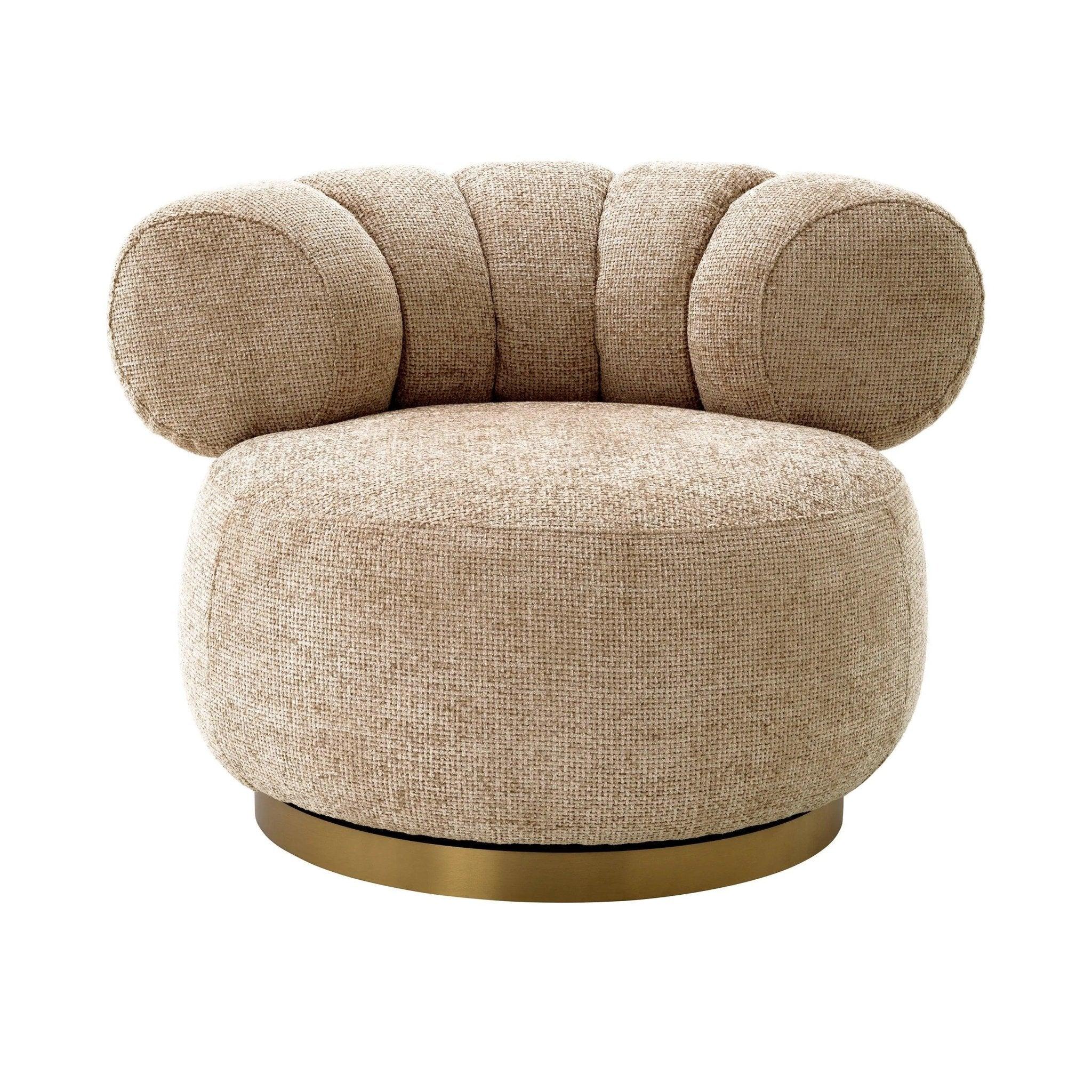 Fotel obrotowy PHEDRA piaskowy Eichholtz Eye on Design