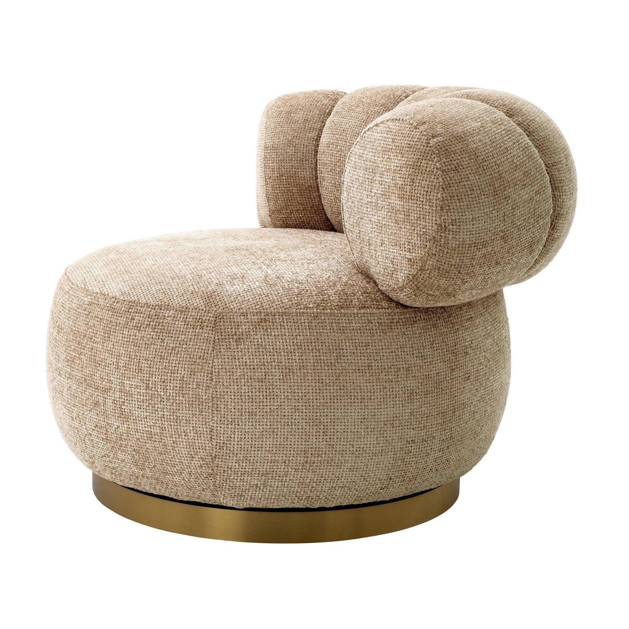 Fotel obrotowy PHEDRA piaskowy Eichholtz Eye on Design