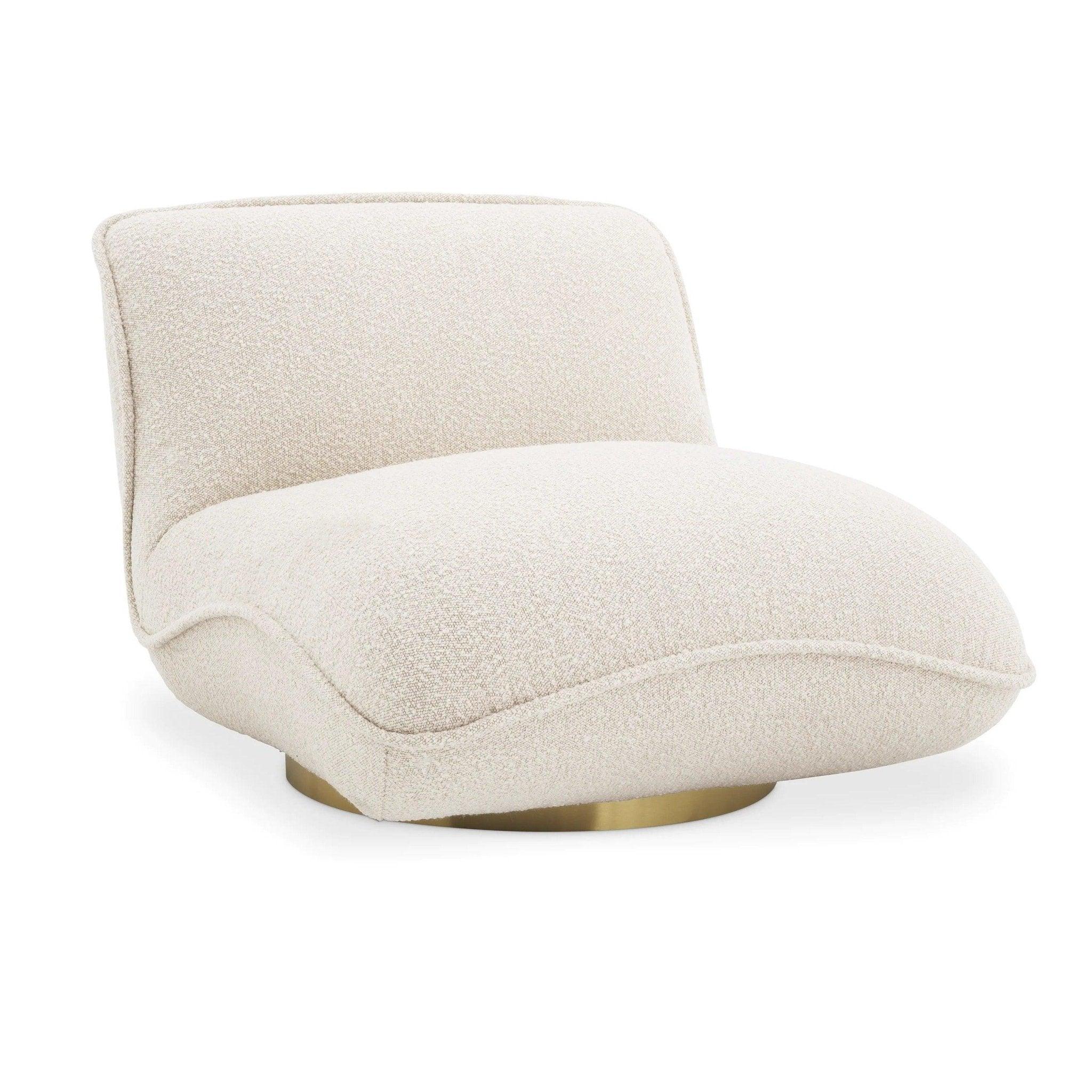 Fotel obrotowy w tkaninie boucle RELAX kremowy Eichholtz Eye on Design