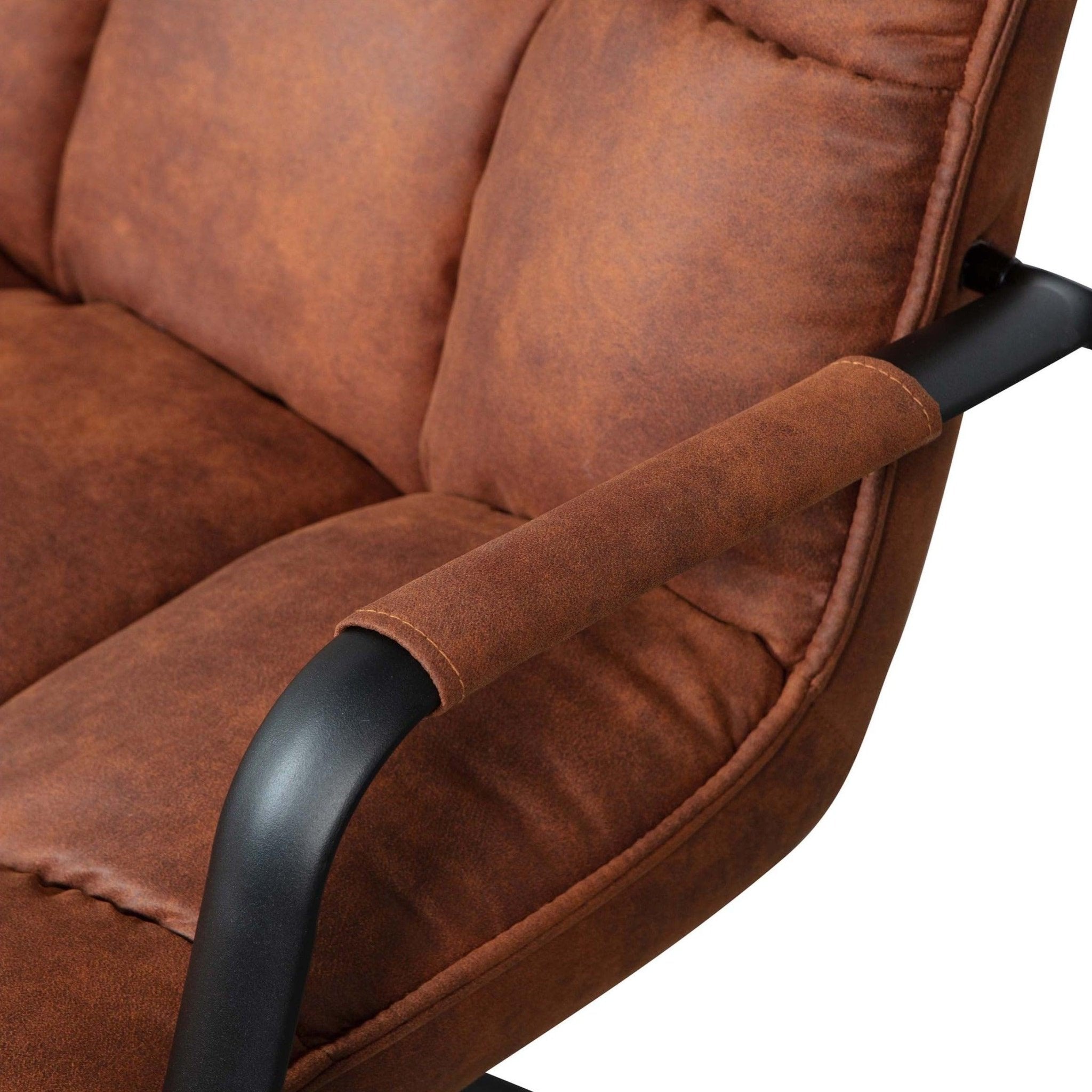 Fotel obrotowy z podłokietnikami JOUKE brązowy Woood Eye on Design