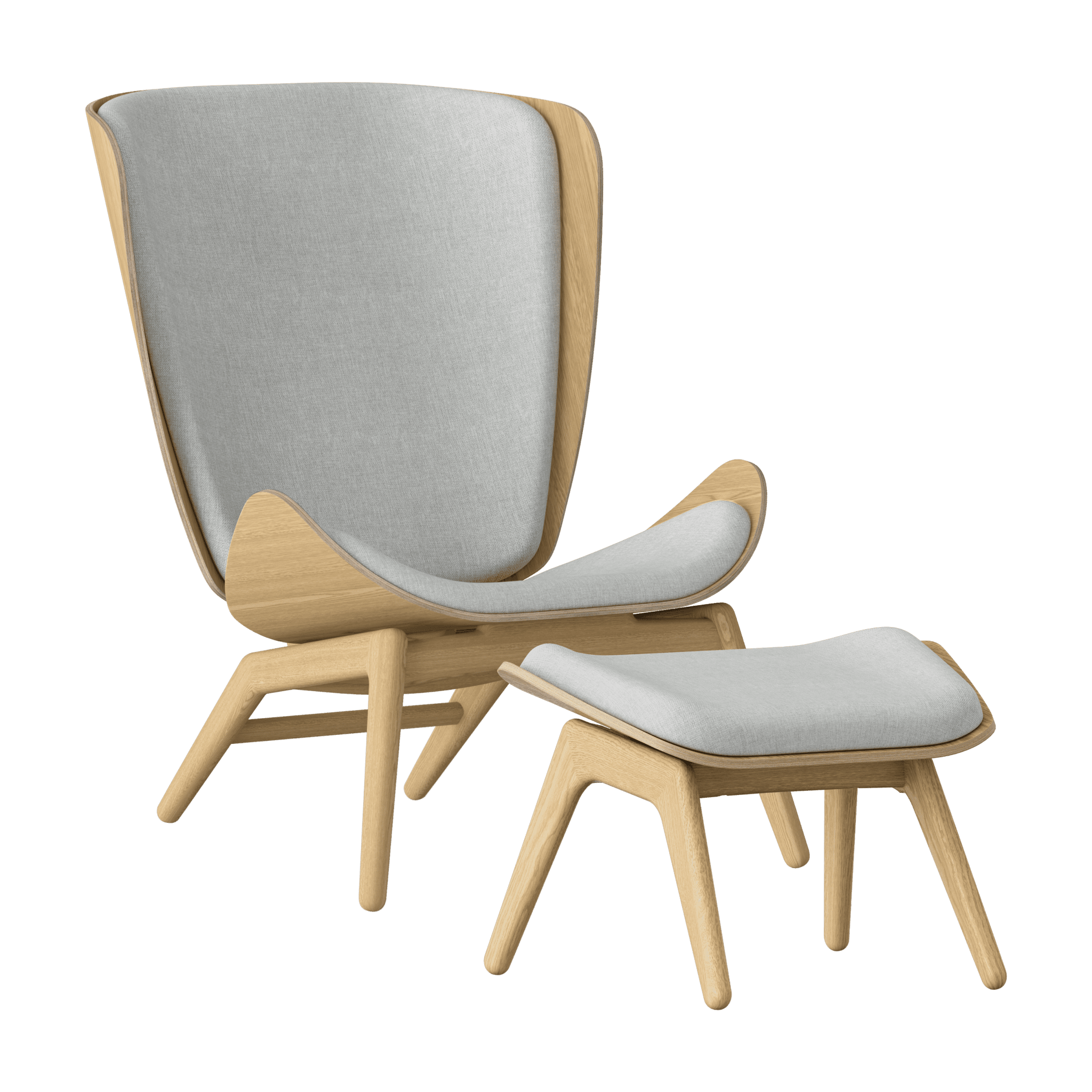 Fotel READER baby blue z dębową podstawą UMAGE Eye on Design