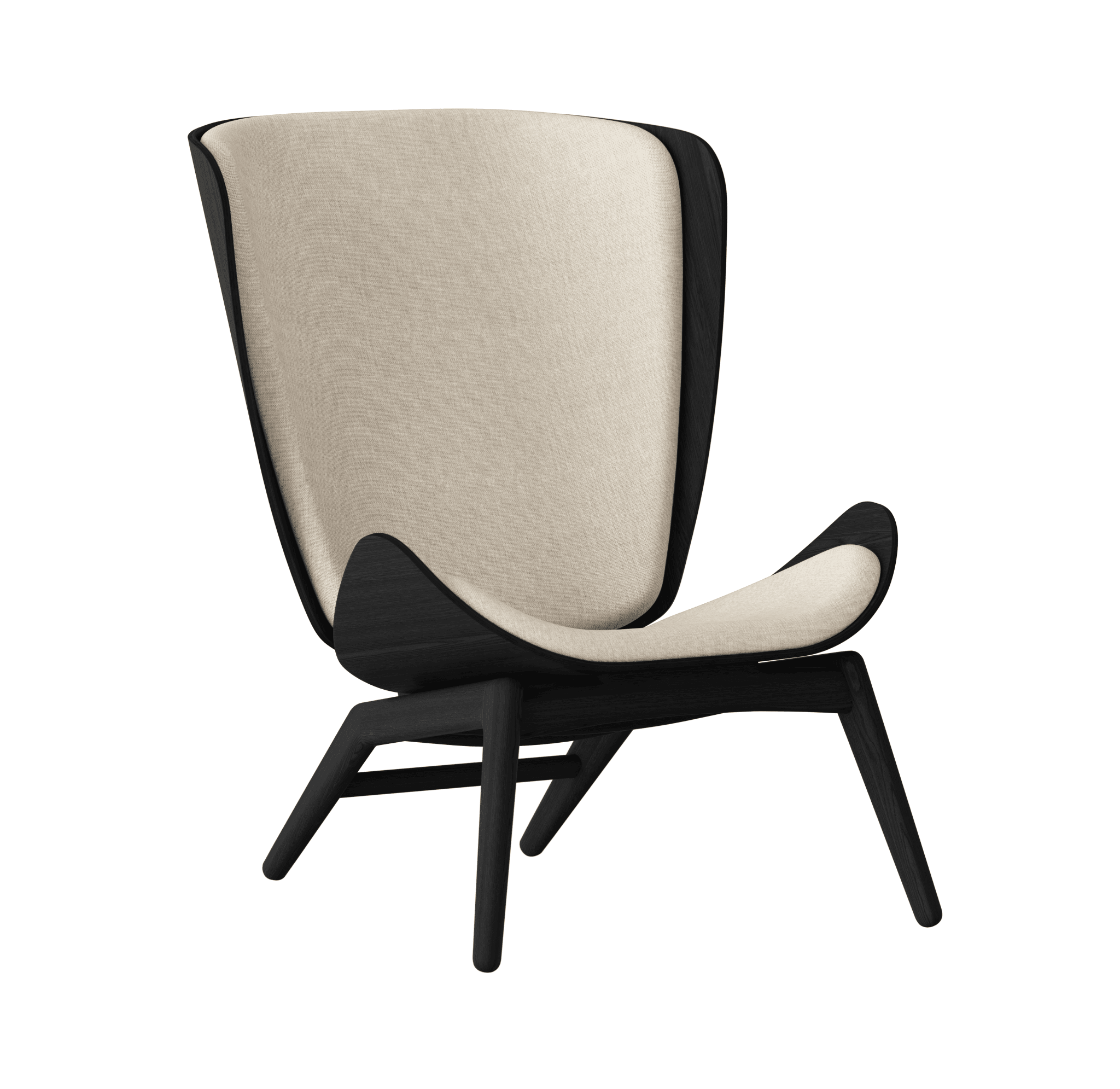 Fotel READER beżowy z czarną podstawą UMAGE Eye on Design