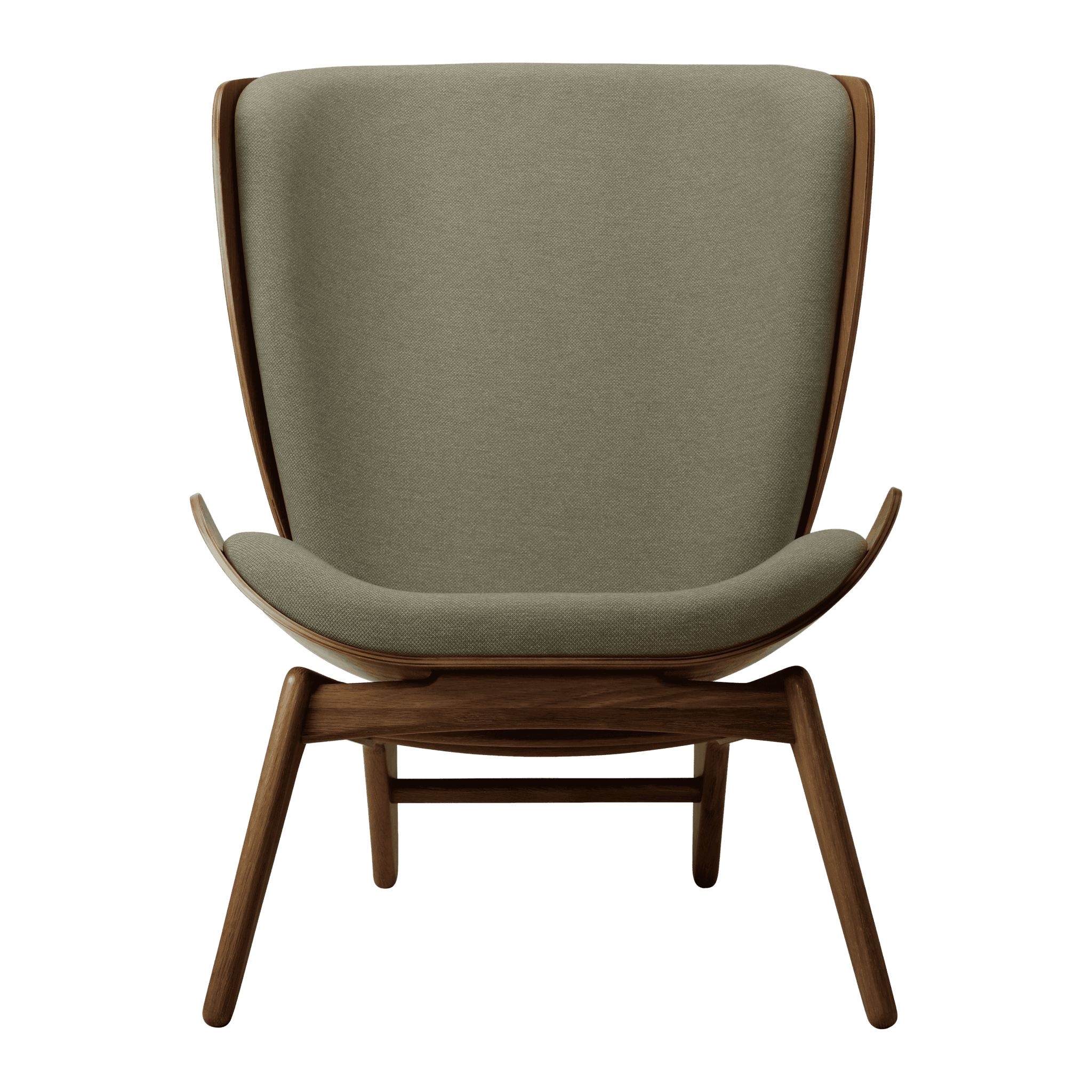 Fotel READER szałwiowy z ciemno dębową podstawą UMAGE Eye on Design