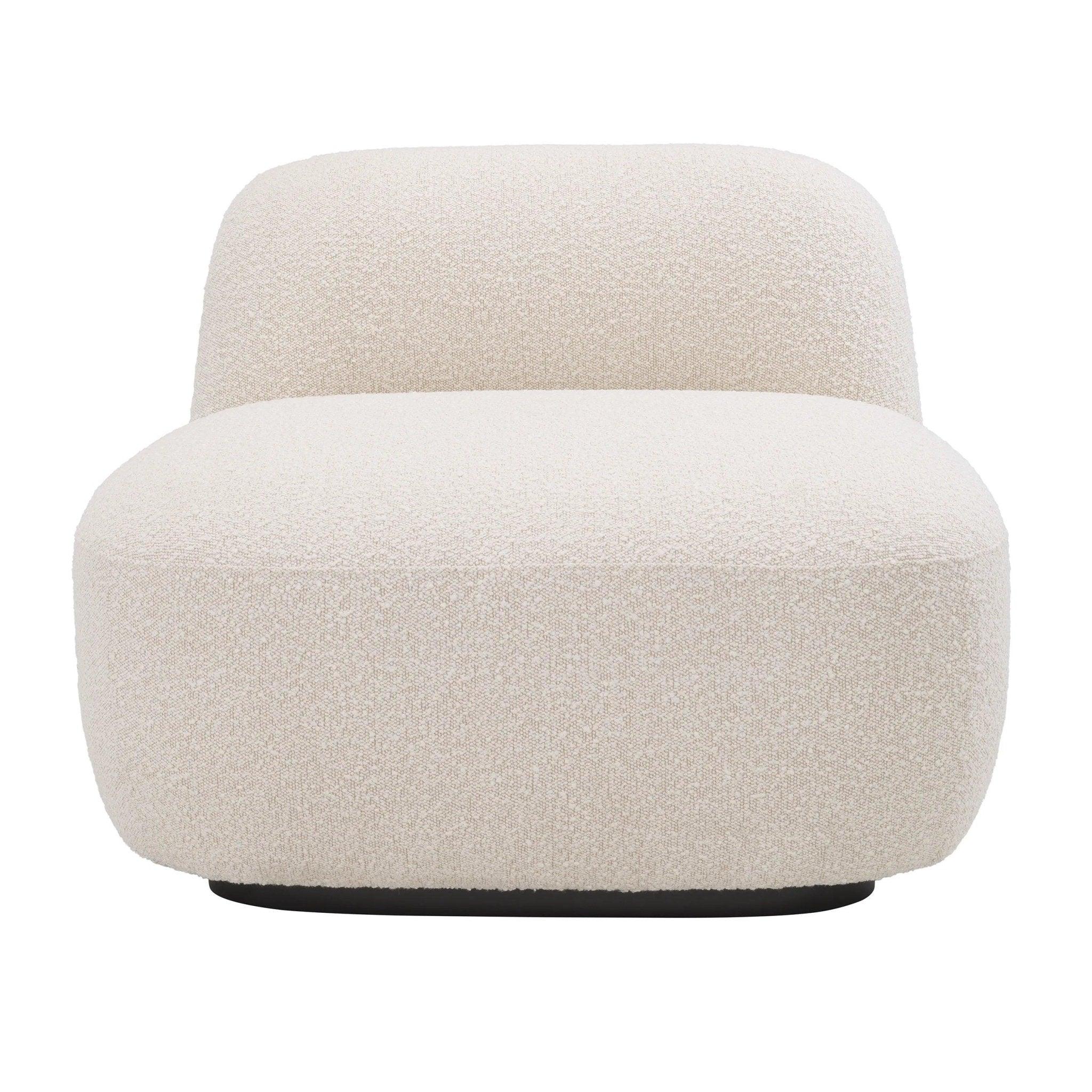 Fotel w tkaninie boucle BJÖRN kremowy Eichholtz Eye on Design