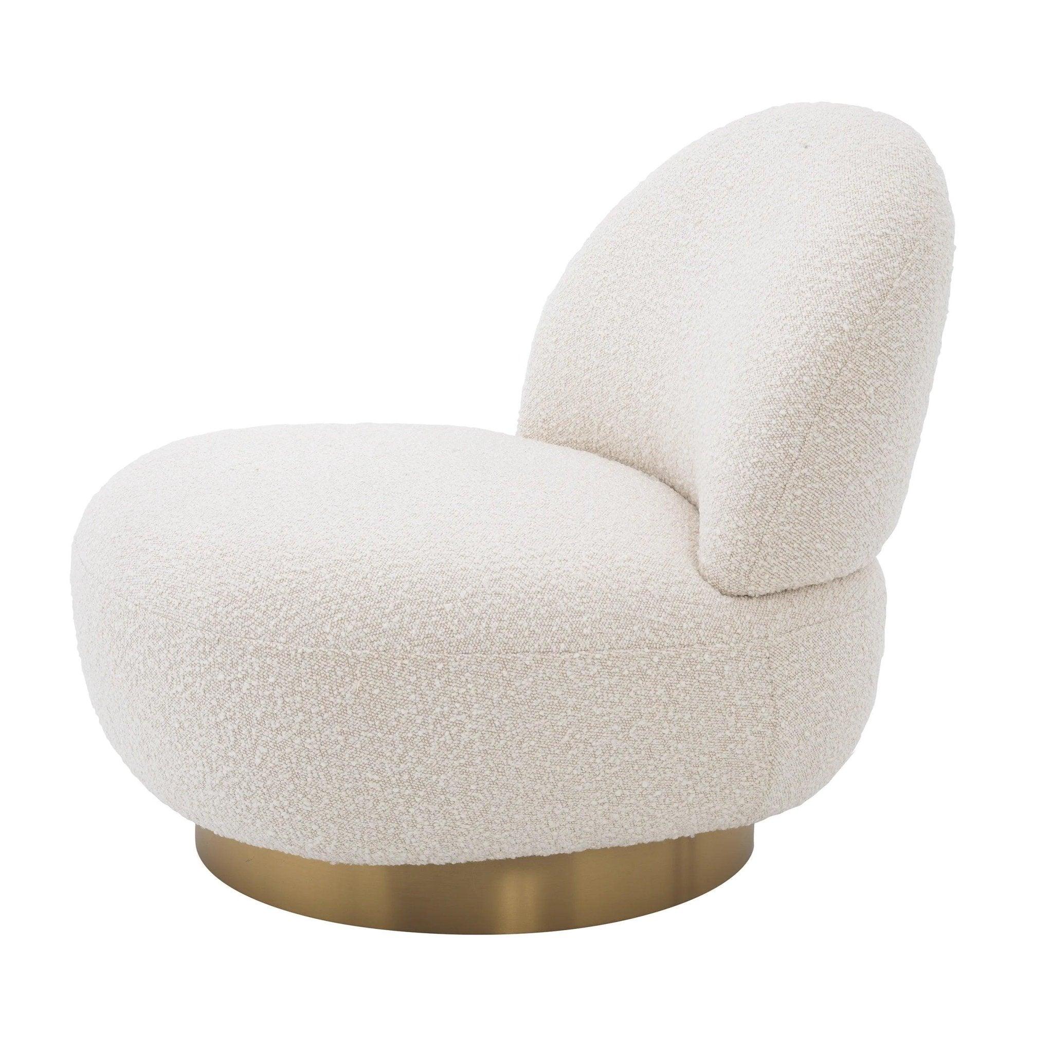 Fotel w tkaninie boucle CLÉMENT kremowy Eichholtz Eye on Design