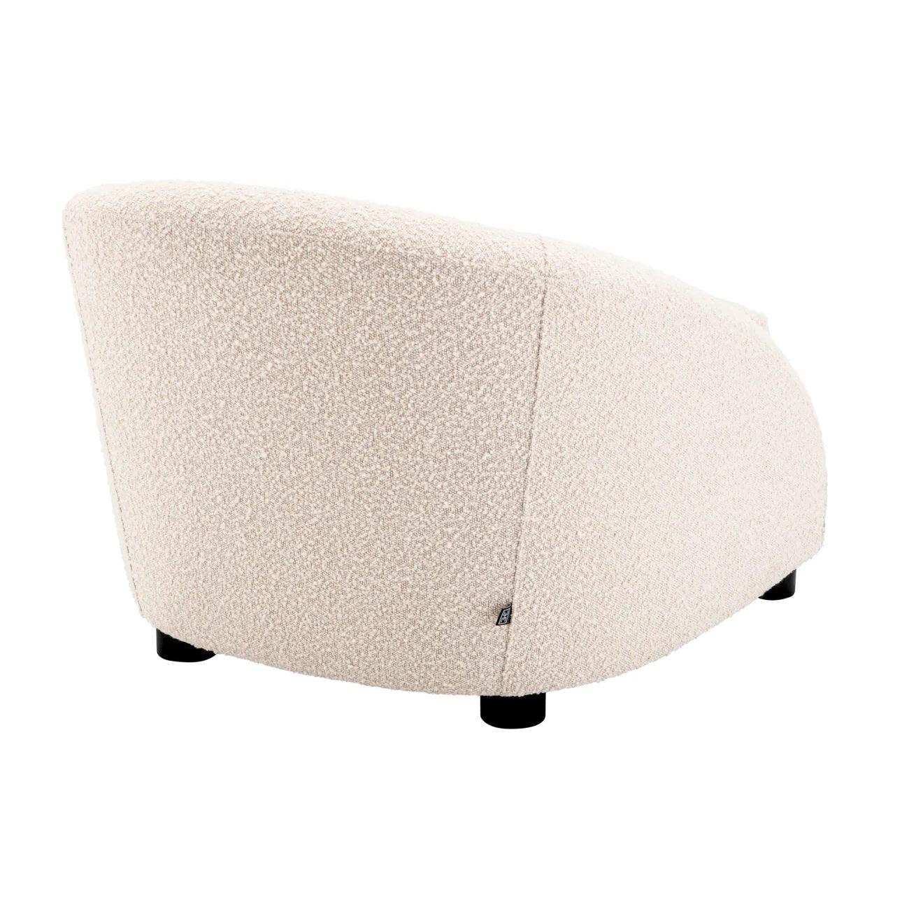 Fotel w tkaninie boucle CRUZ kremowy Eichholtz Eye on Design