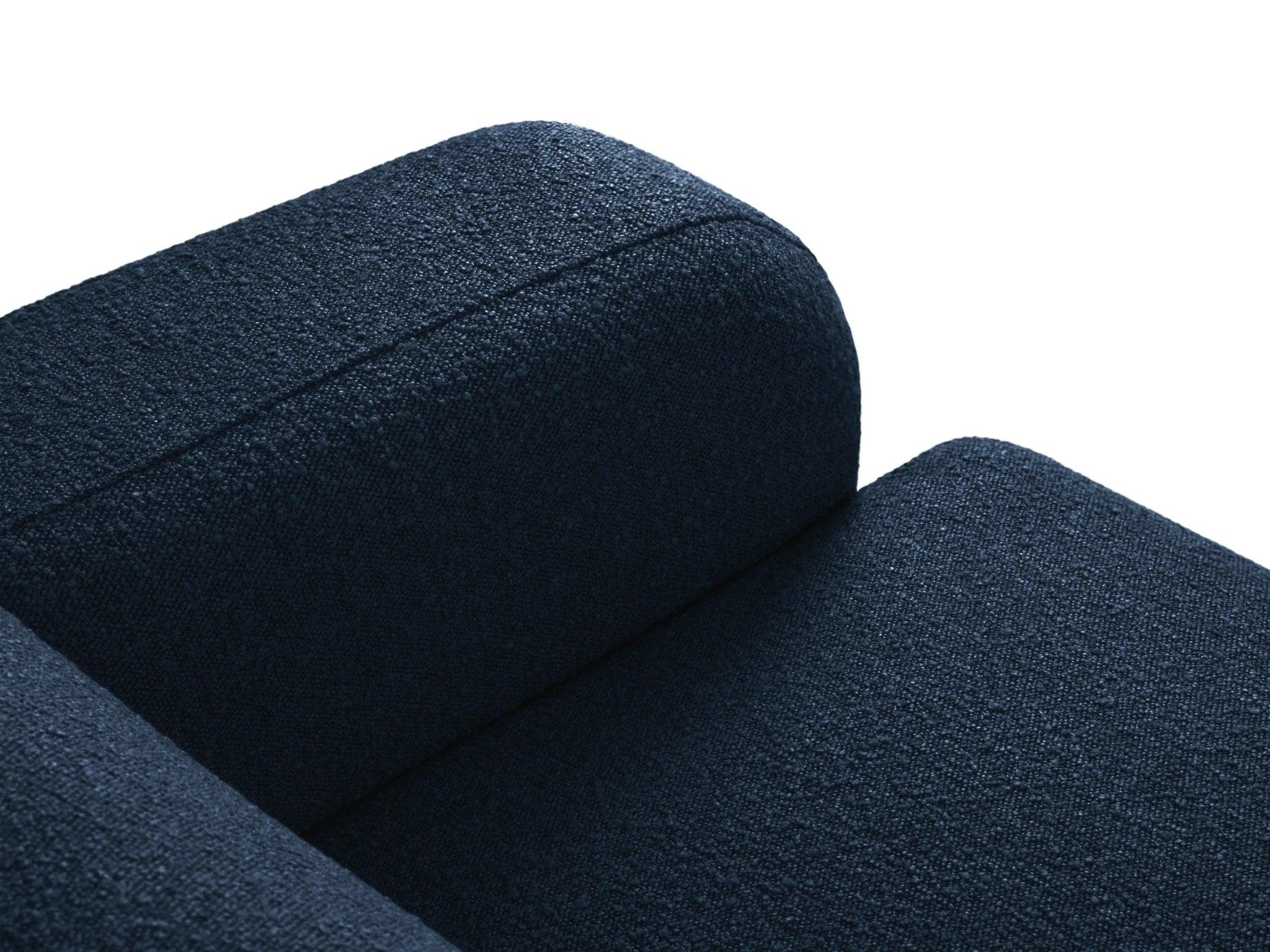 Fotel w tkaninie boucle LOLA ciemnoniebieski Windsor & Co Eye on Design