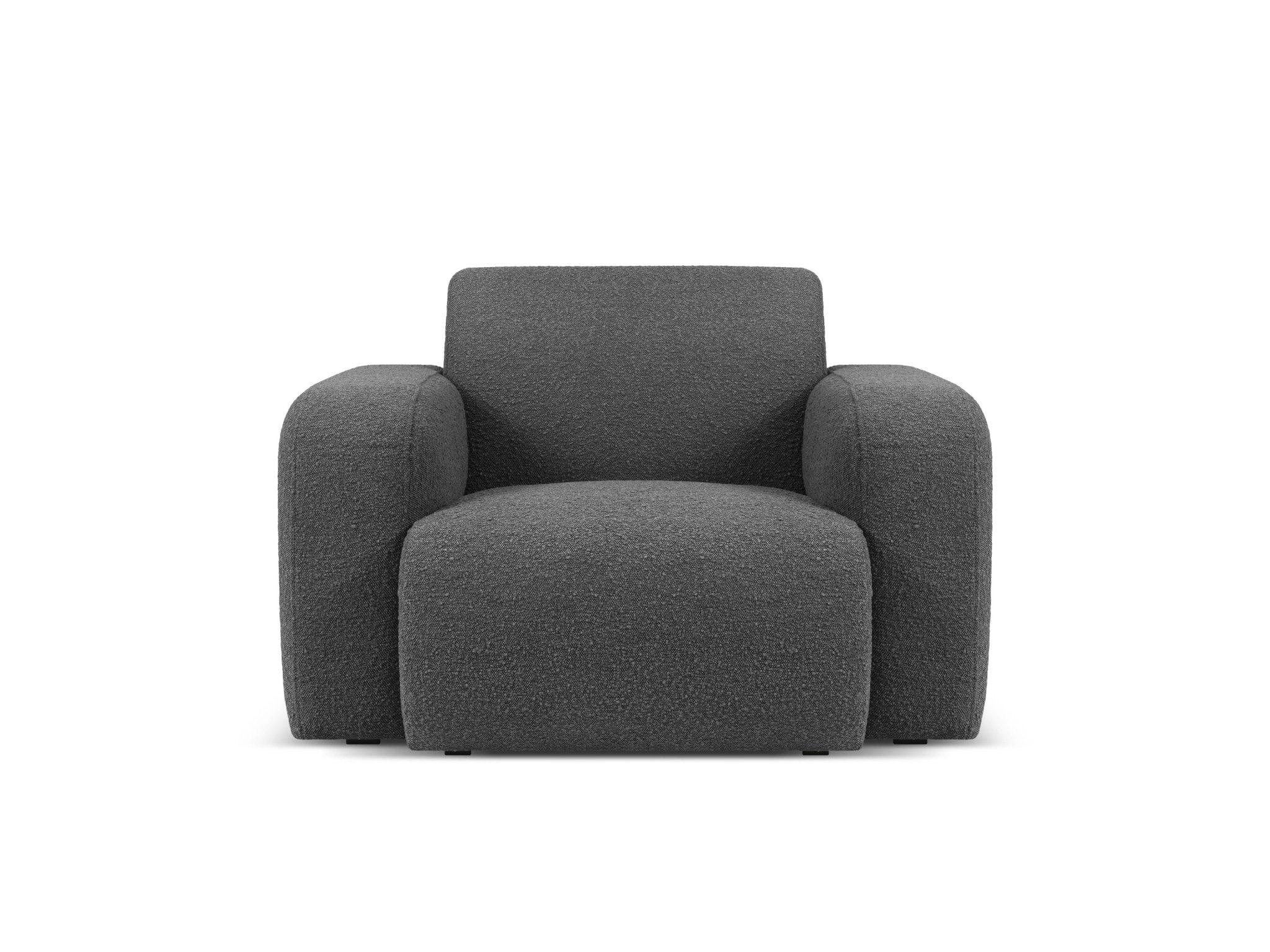 Fotel w tkaninie boucle LOLA ciemnoszary Windsor & Co Eye on Design