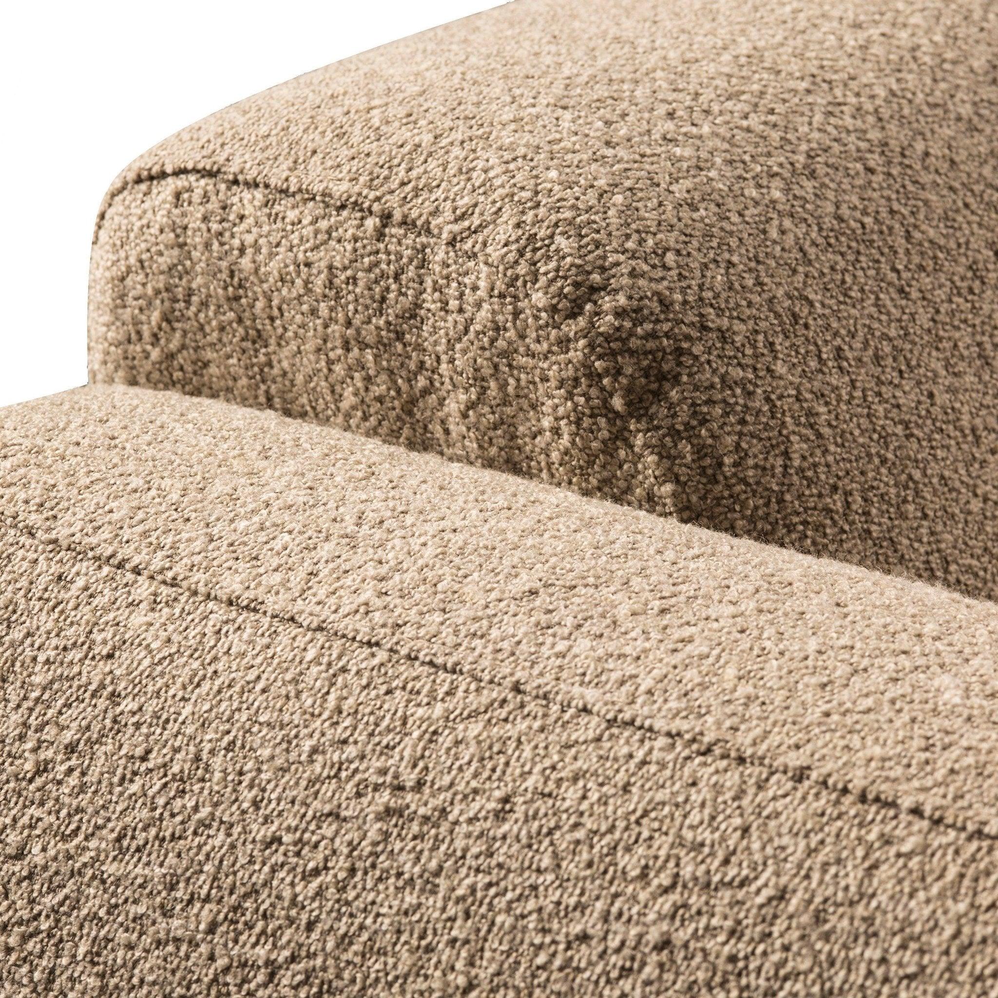 Fotel w tkaninie boucle TEDDY beżowy Pols Potten Eye on Design