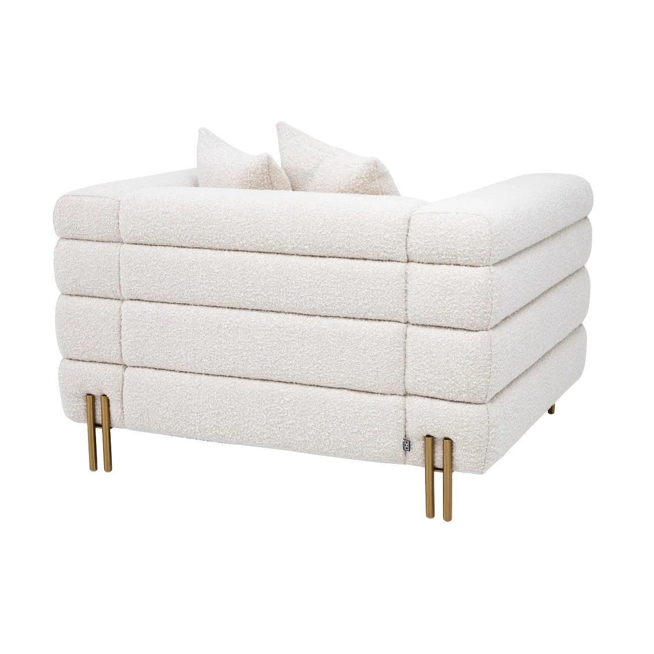 Fotel w tkaninie boucle YORK kremowy Eichholtz Eye on Design