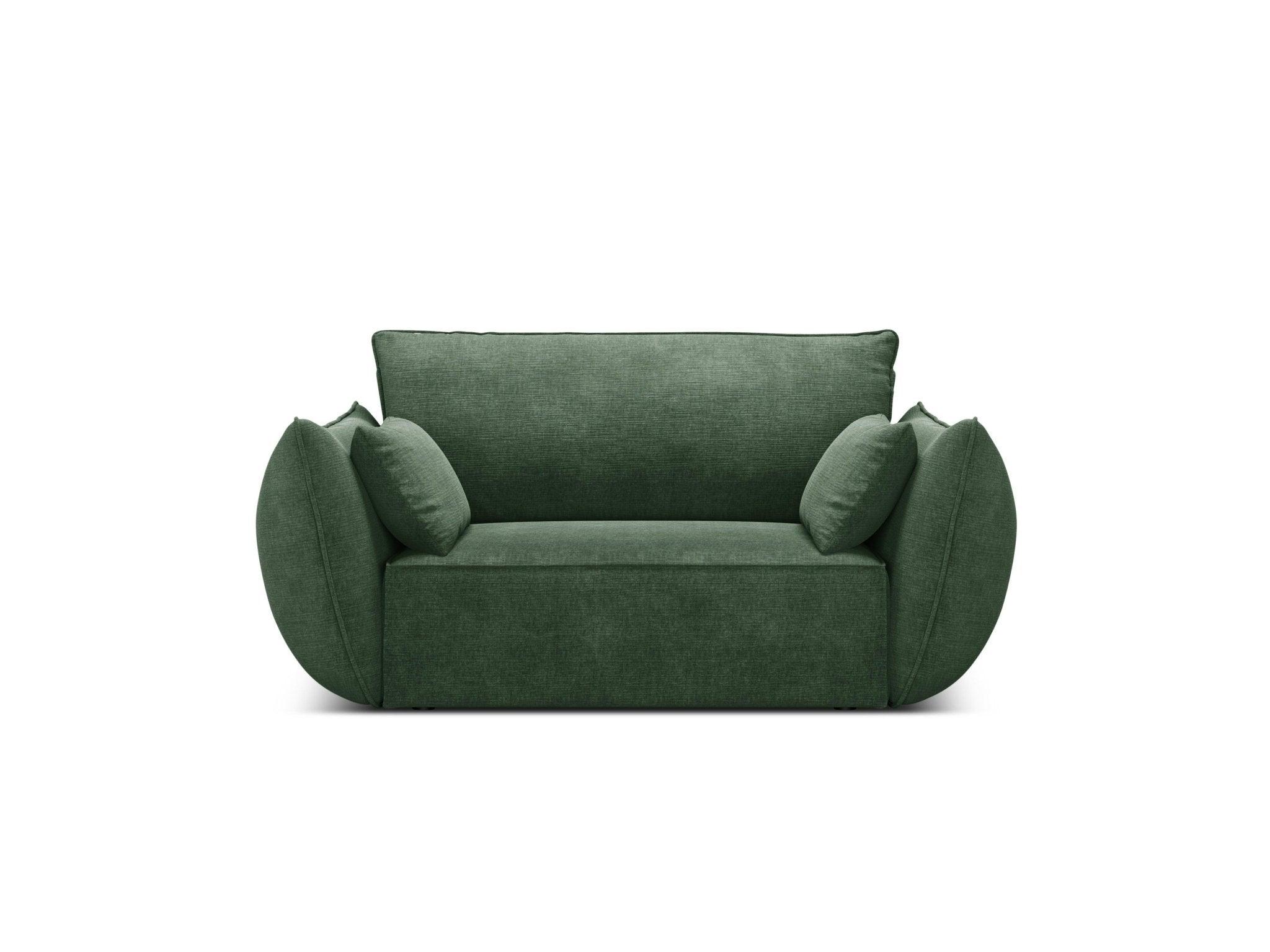 Fotel w tkaninie szenilowej VANDA butelkowa zieleń Mazzini Sofas Eye on Design