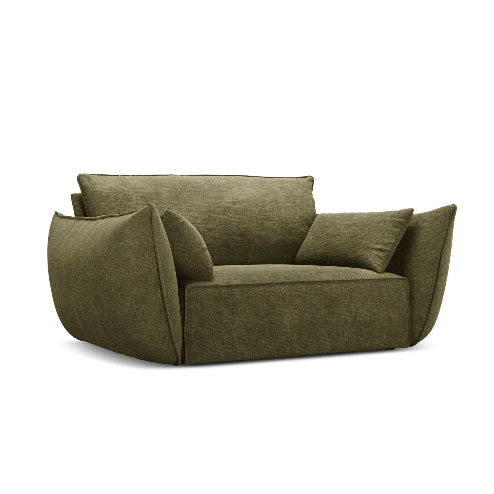 Fotel w tkaninie szenilowej VANDA zielony Mazzini Sofas Eye on Design